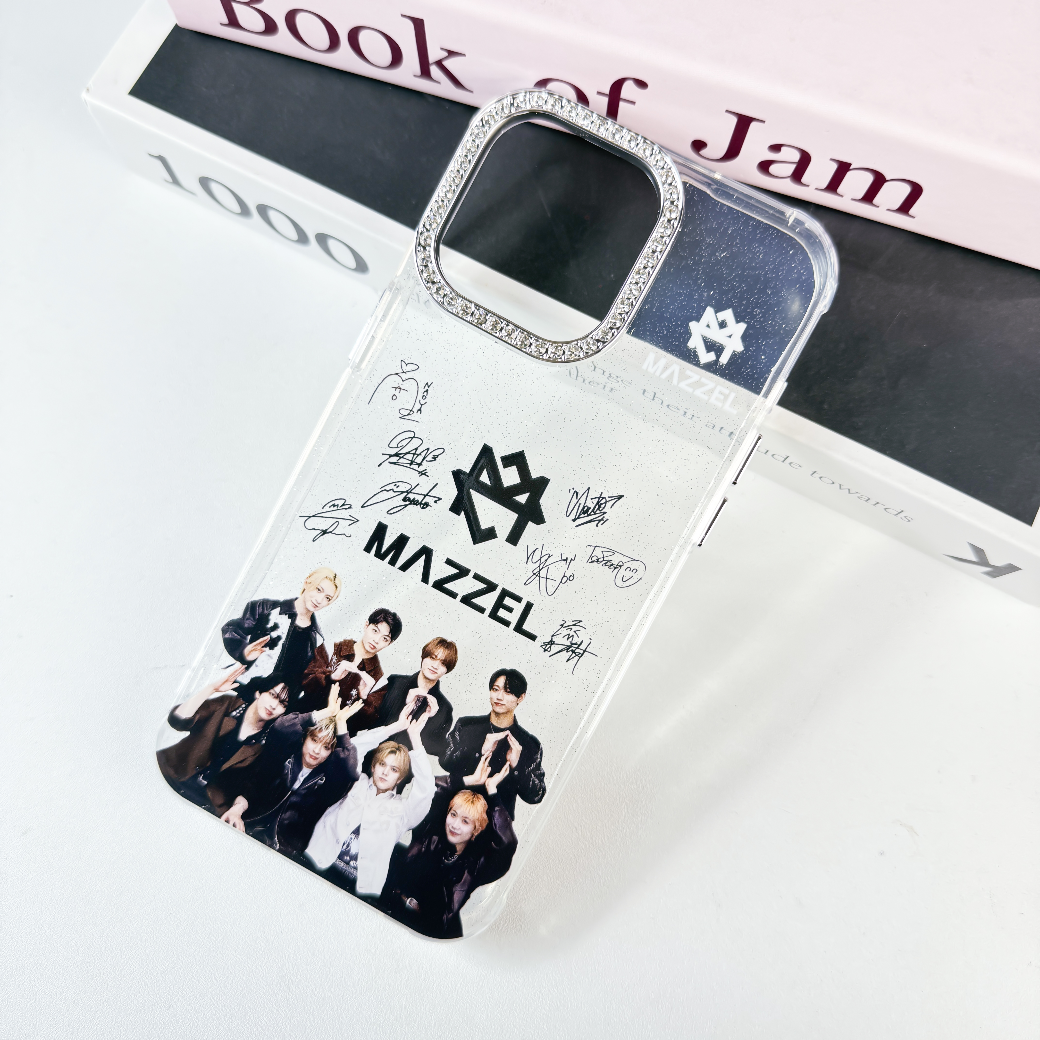 ダイヤモンドレーザーグラデーションスマートフォンケース【MAZZEL】