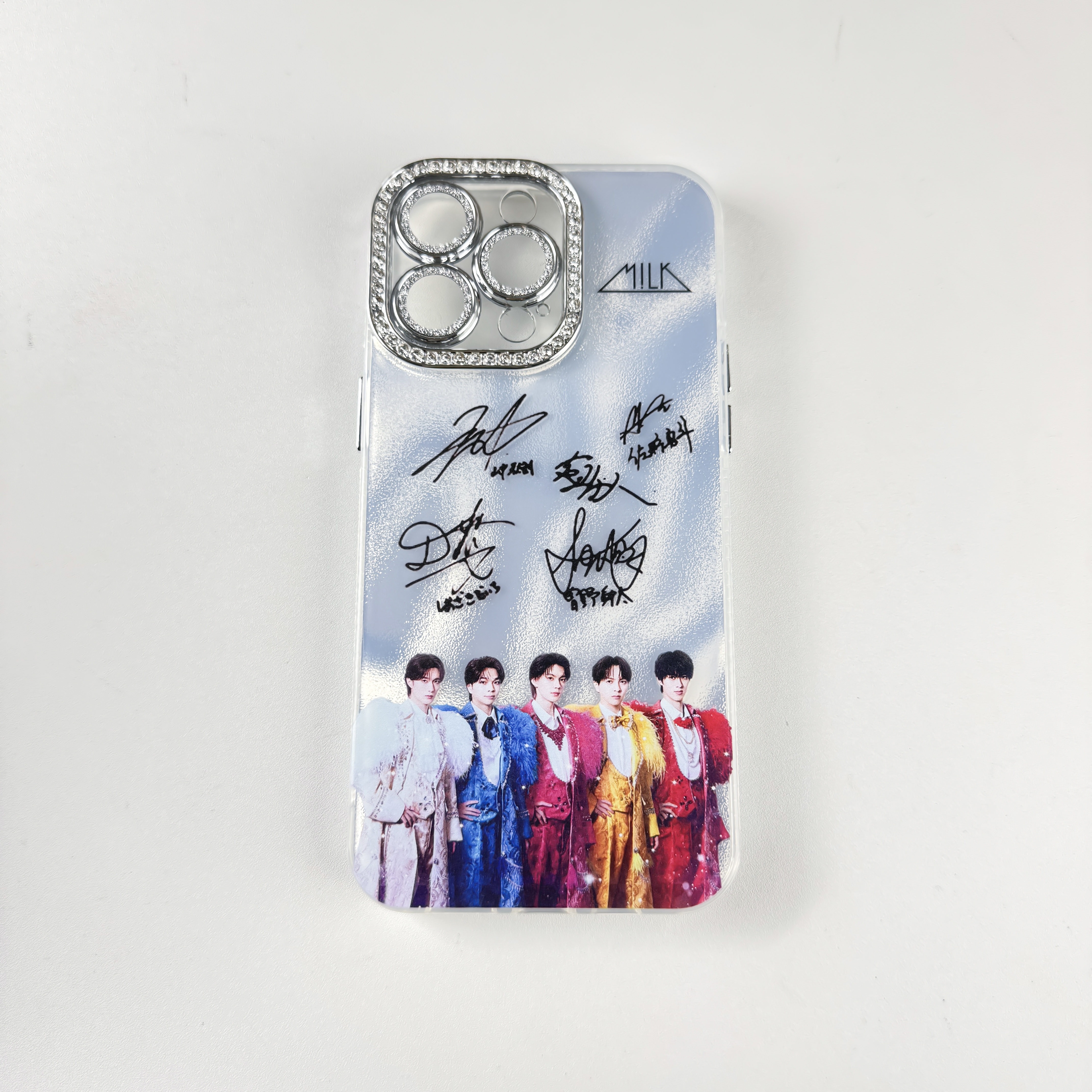 ダイヤモンドレーザーグラデーションスマートフォンケース【MILK/爆裂愛してる】