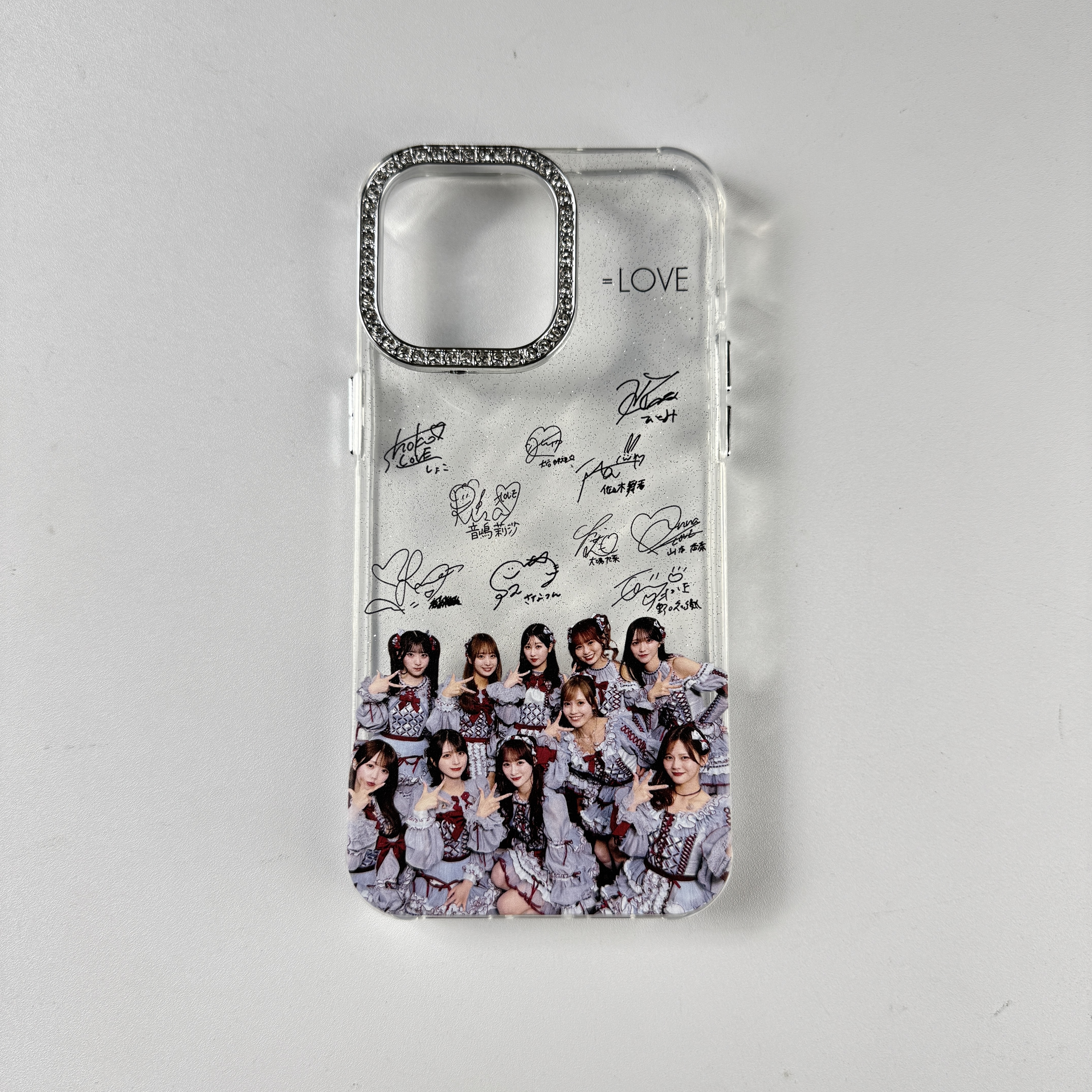 ダイヤモンドレーザーグラデーションスマートフォンケース【イコールラブ=love】