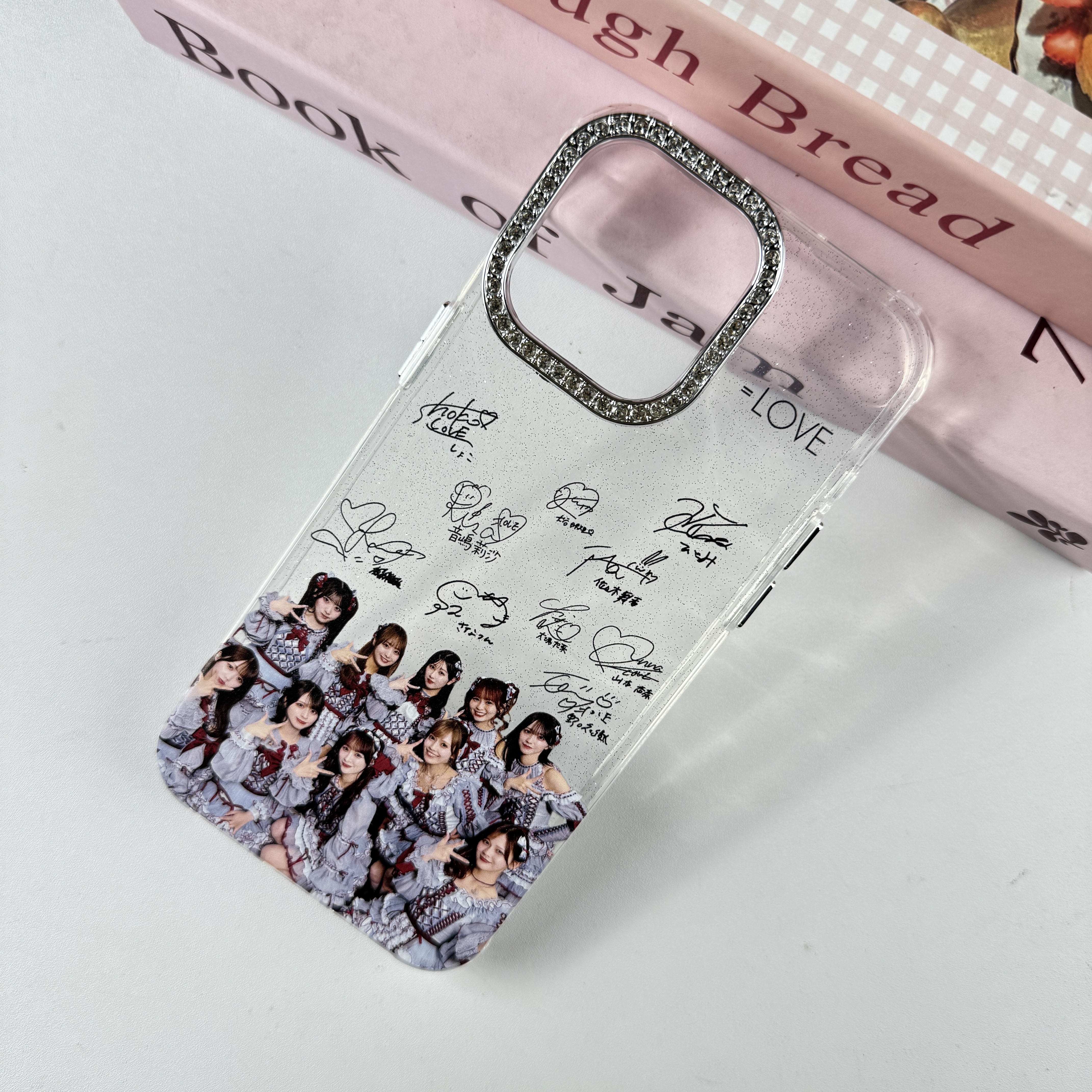 ダイヤモンドレーザーグラデーションスマートフォンケース【イコールラブ=love】