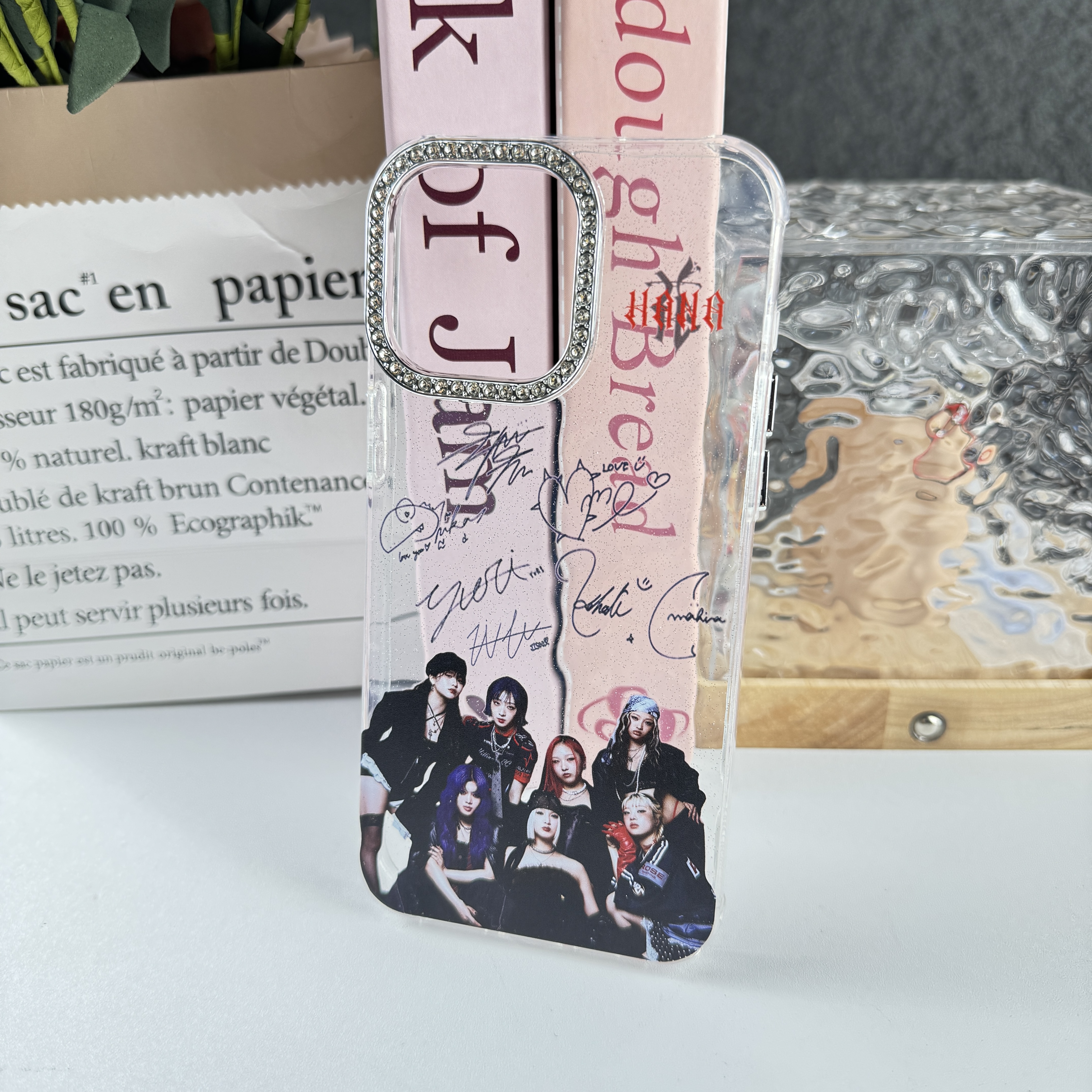 ダイヤモンドレーザーグラデーションスマートフォンケース【HANA/HANA】