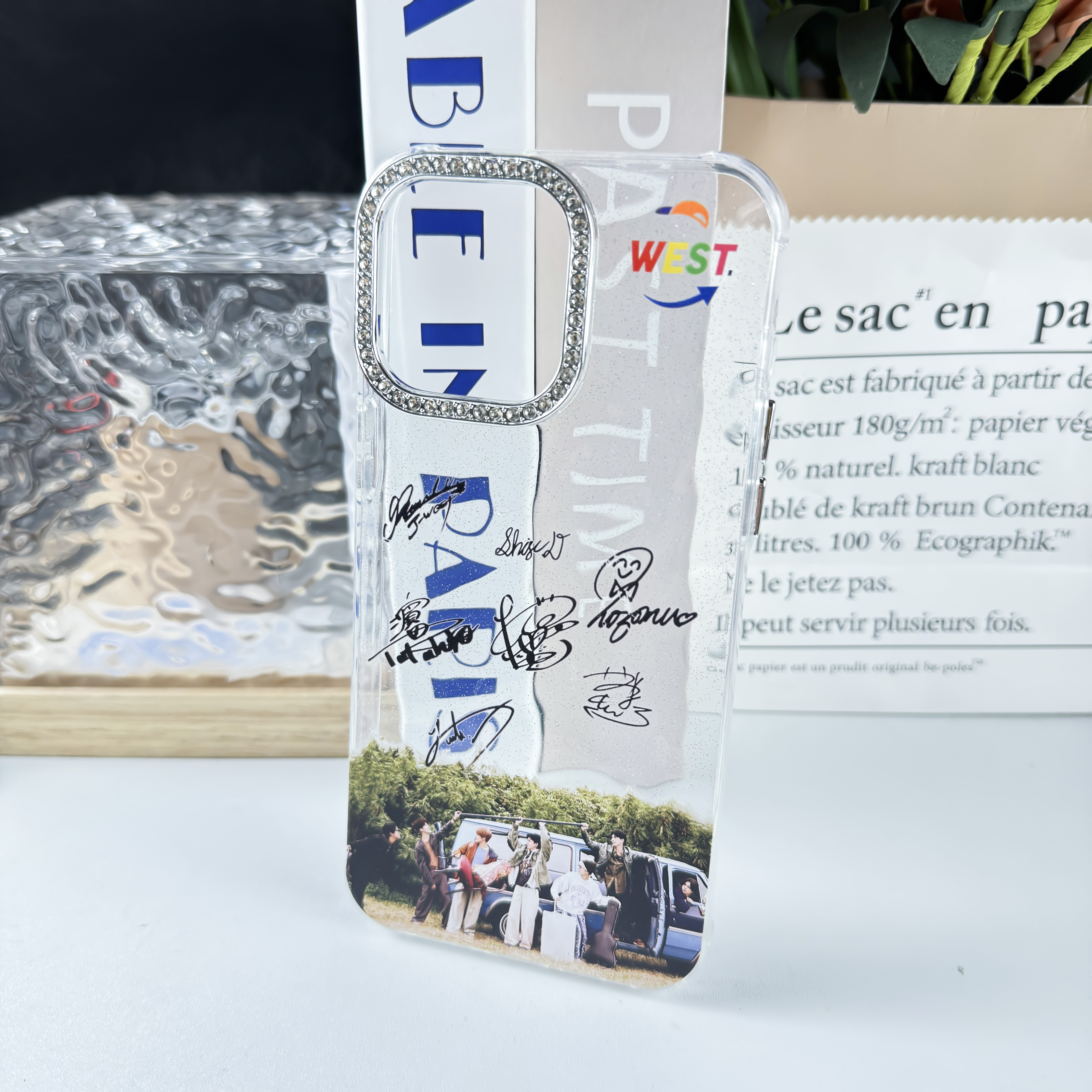 ダイヤモンドレーザーグラデーションスマートフォンケース【WEST.】