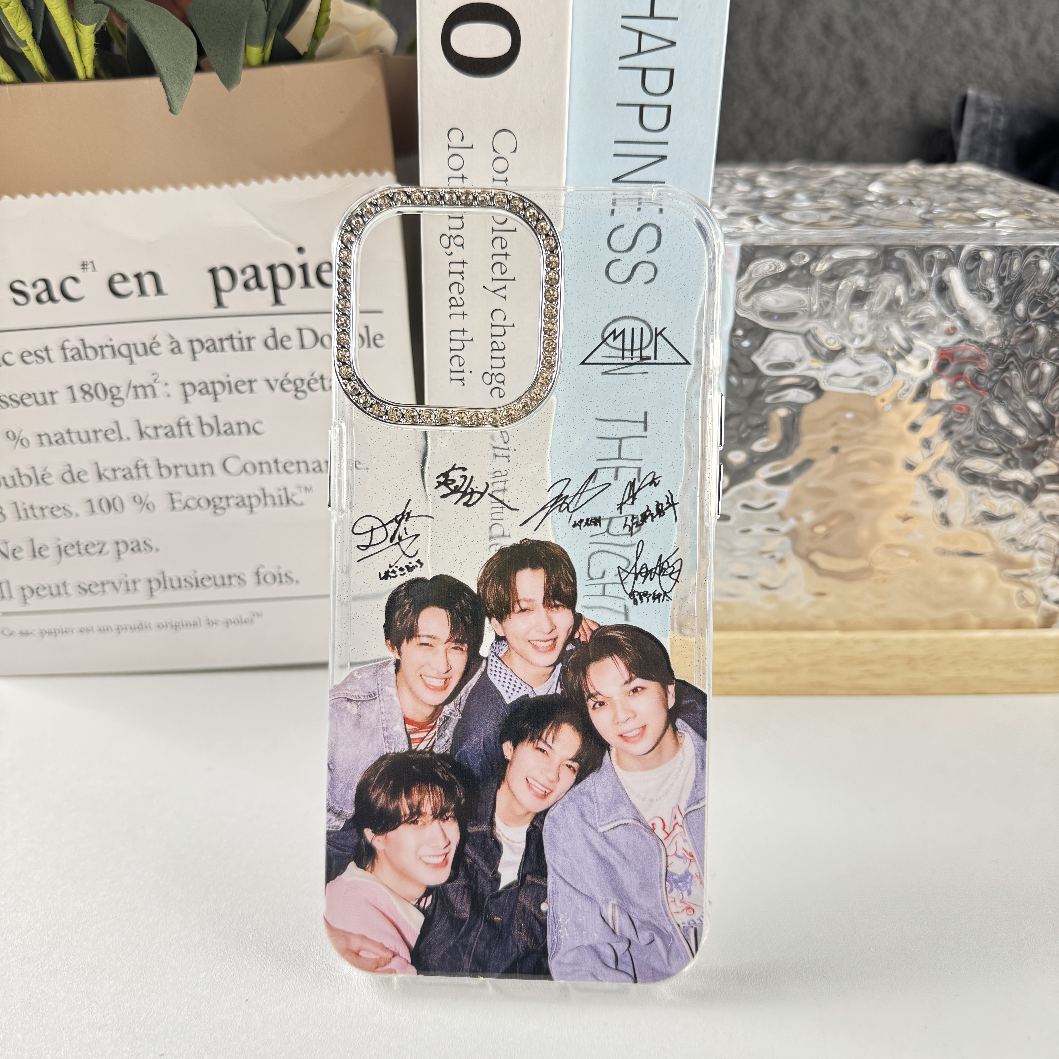 ダイヤモンドレーザーグラデーションスマートフォンケース【M!LK】