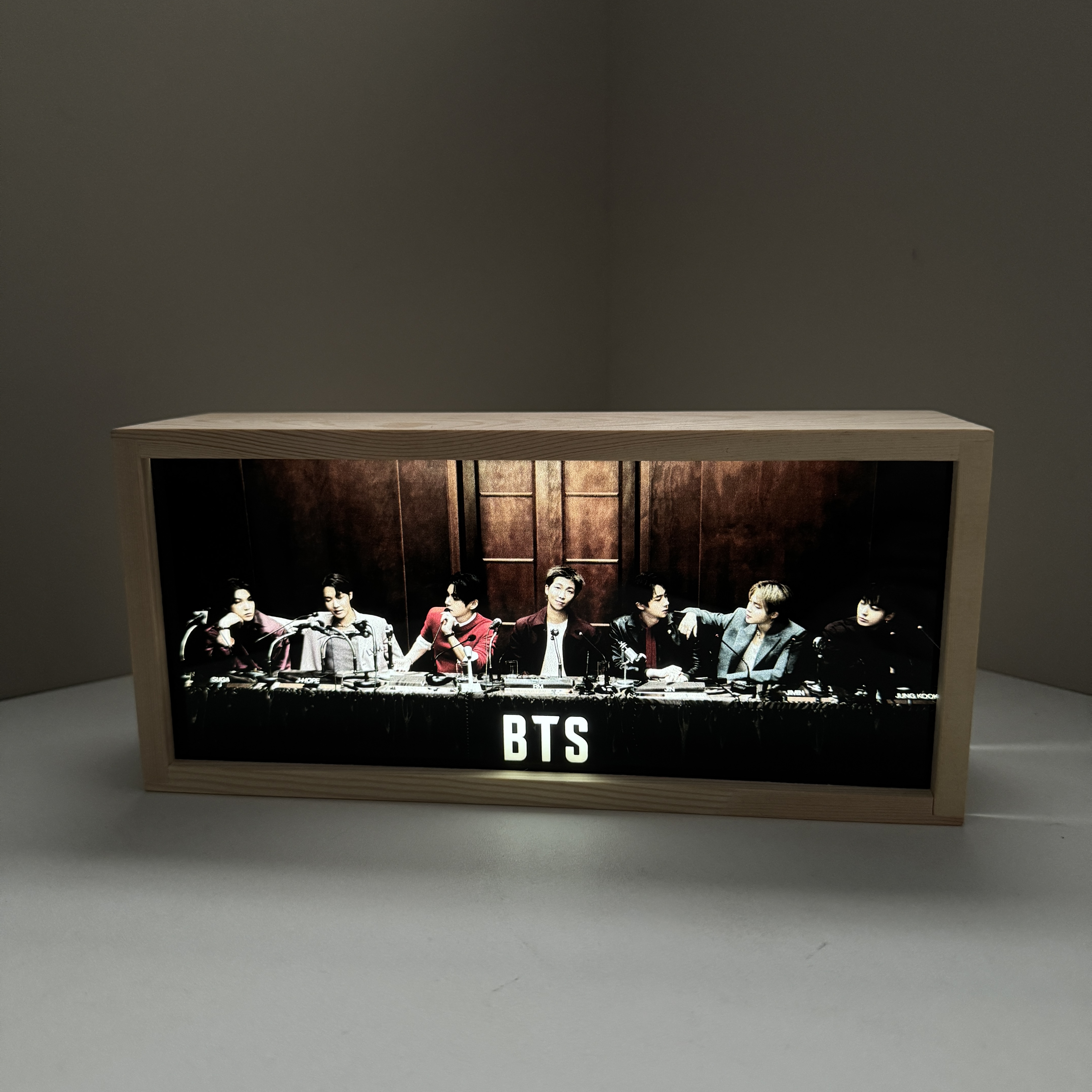 木製ベース 両面発光アクリルナイトライト【BTS】