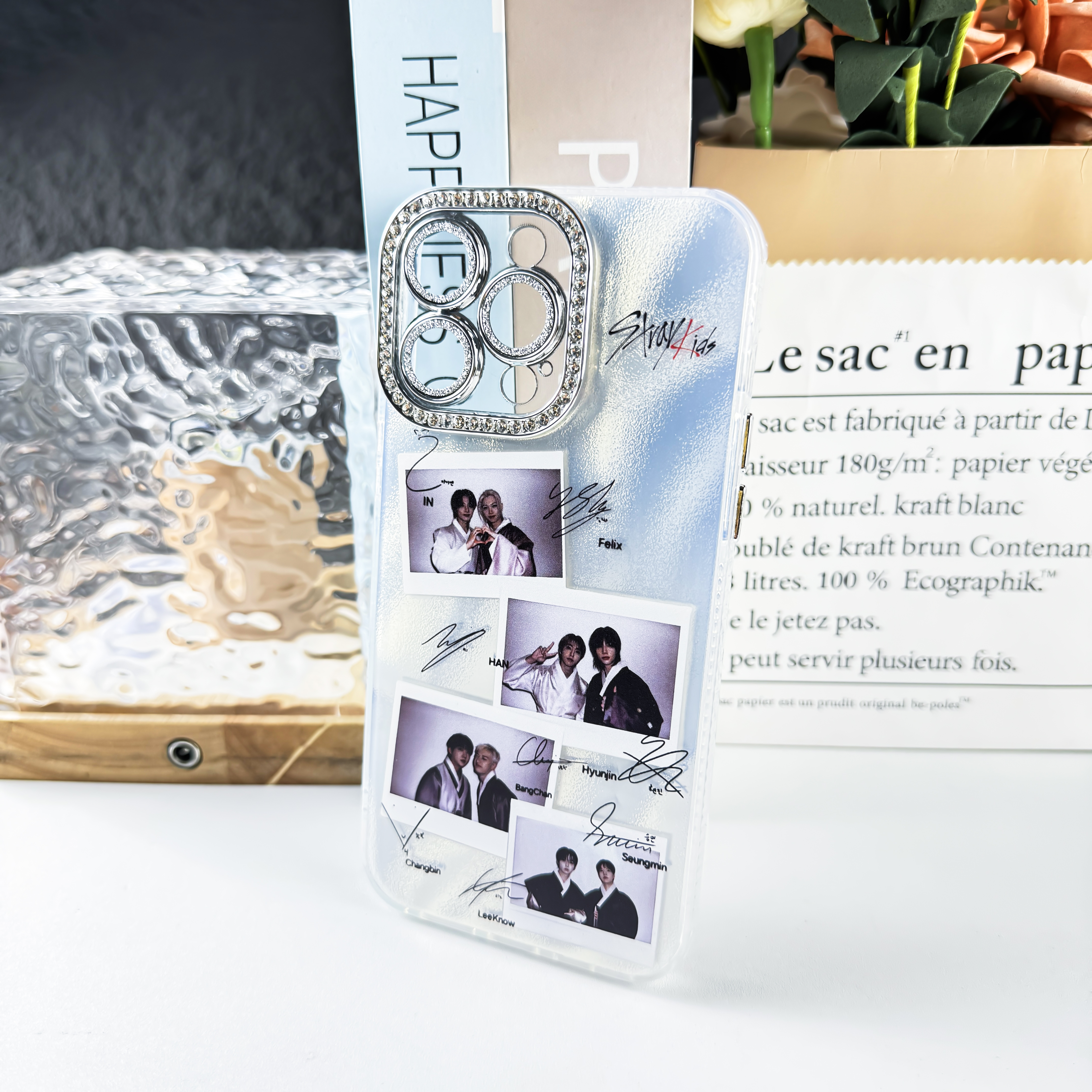 ダイヤモンドレーザーグラデーションスマートフォンケース【Stray Kids/별, 빛 (STAY)】