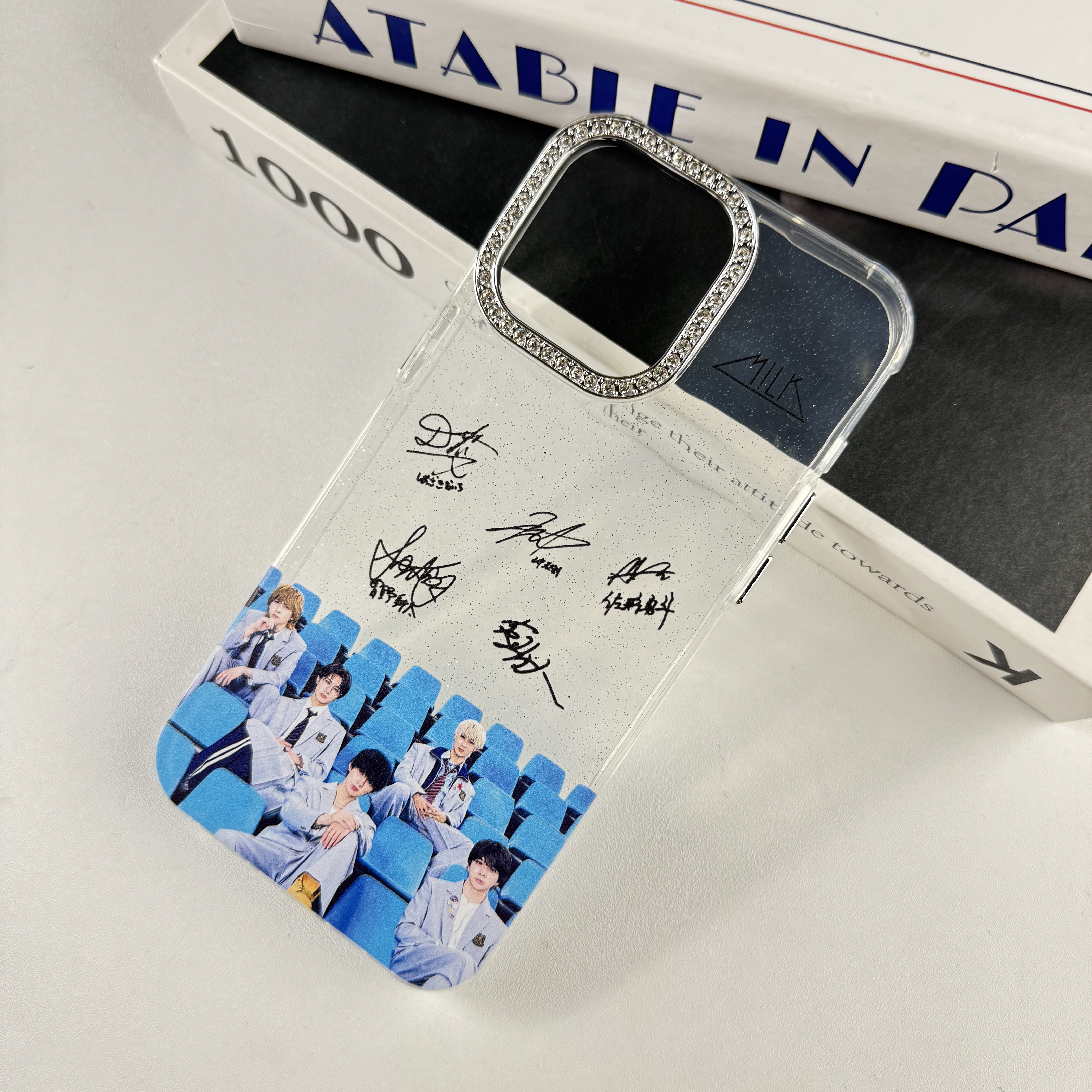 ダイヤモンドレーザーグラデーションスマートフォンケース【M!LK】-b