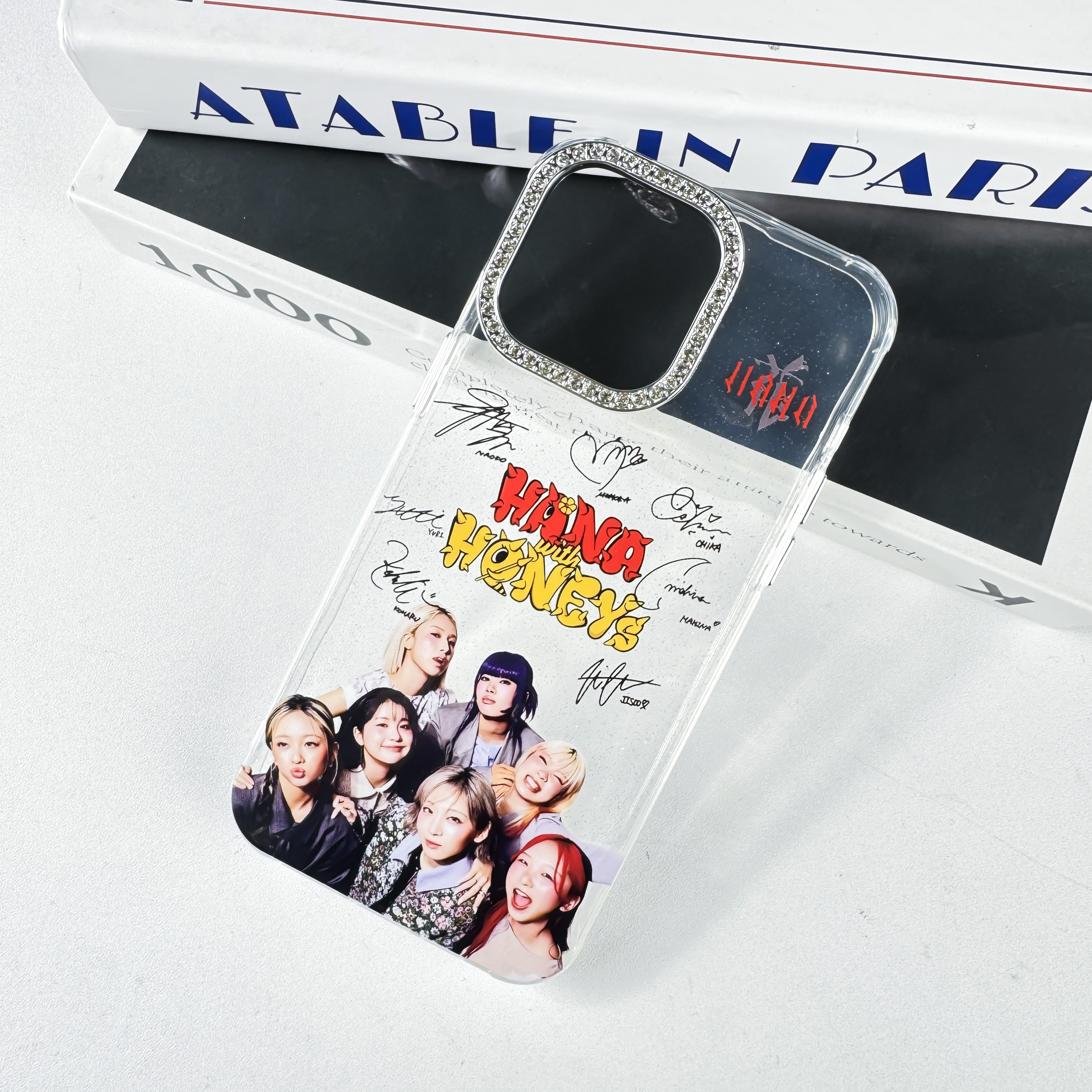 ダイヤモンドレーザーグラデーションスマートフォンケース【HANA】