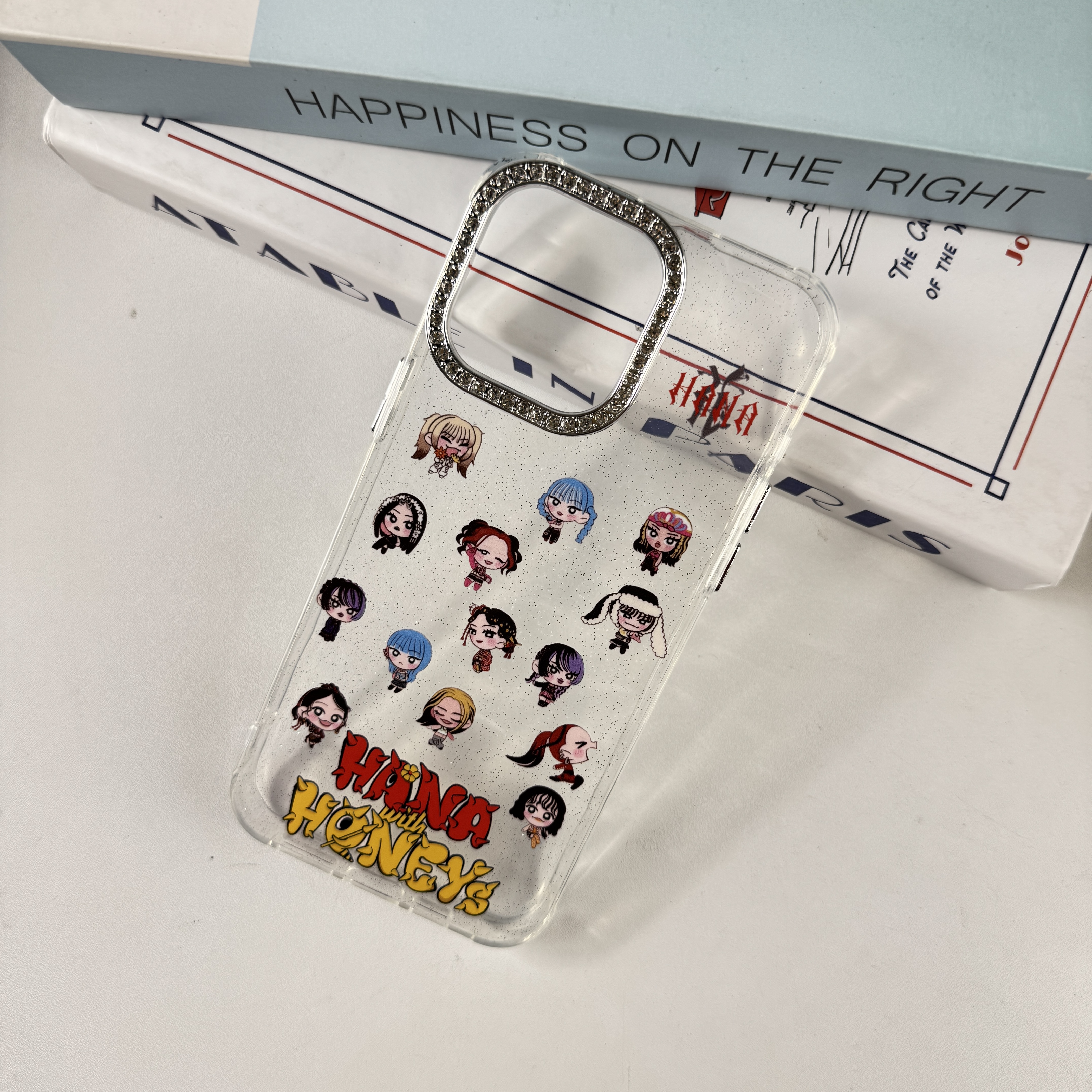 ダイヤモンドレーザーグラデーションスマートフォンケース【HANA】-B