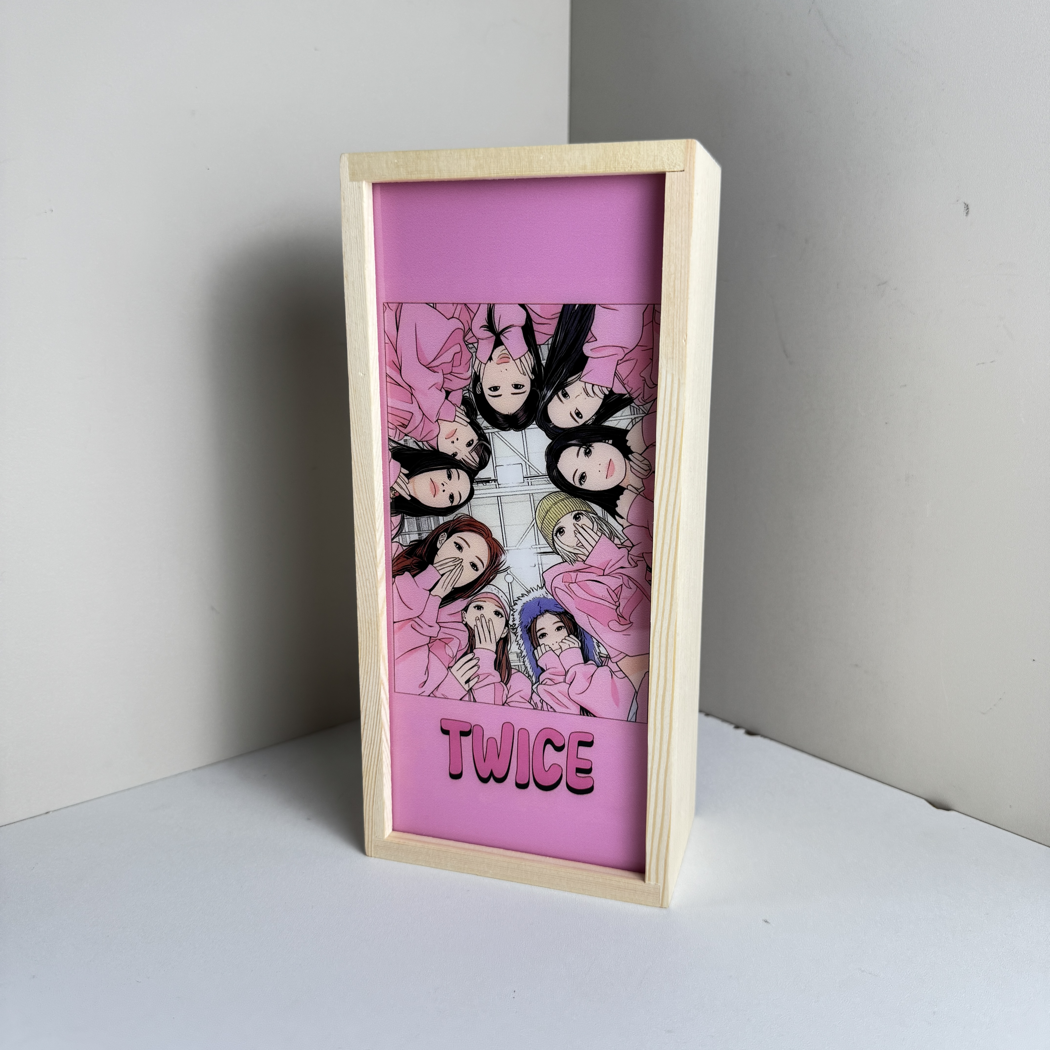 木製ベース 両面発光アクリルナイトライト【TWICE】