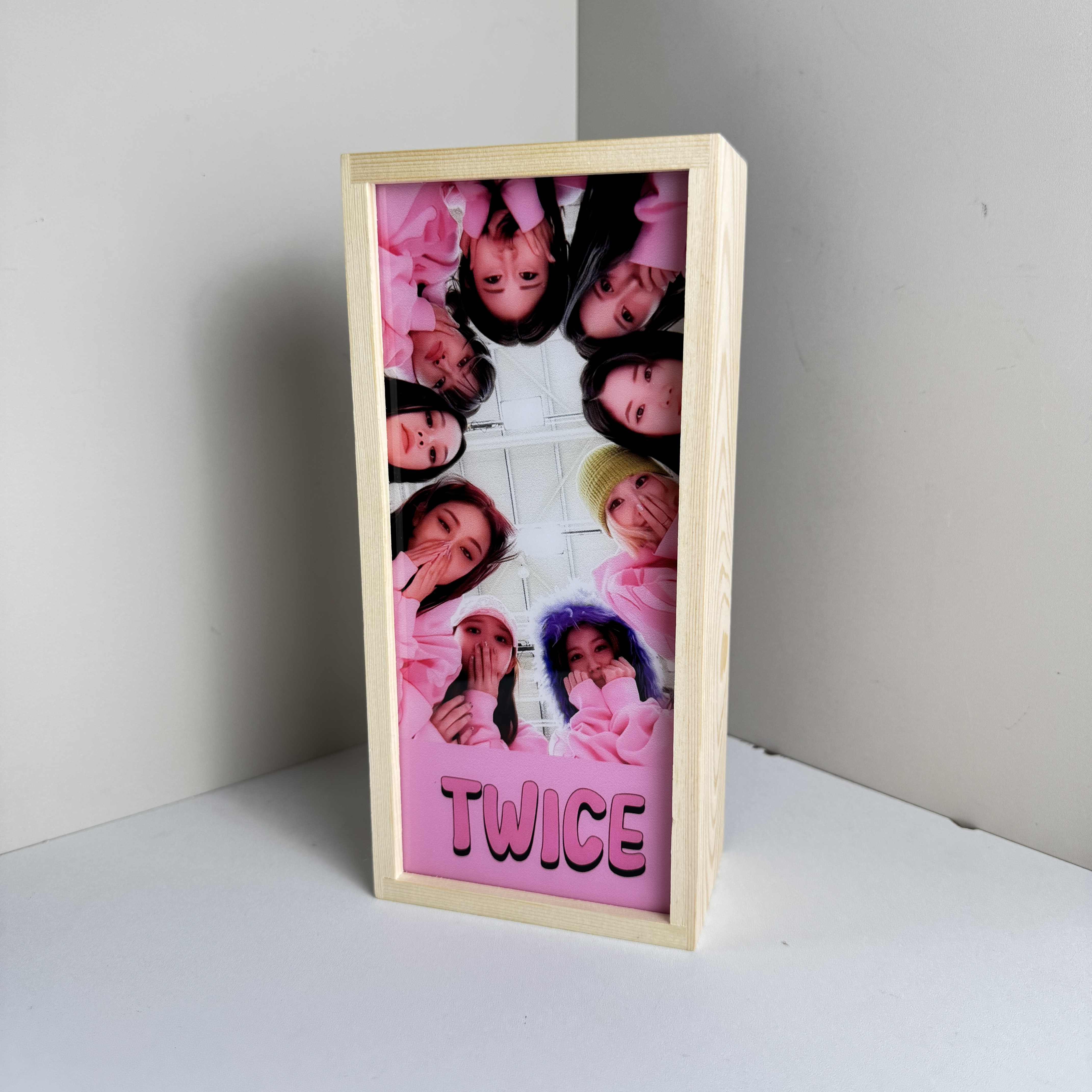 木製ベース 両面発光アクリルナイトライト【TWICE】