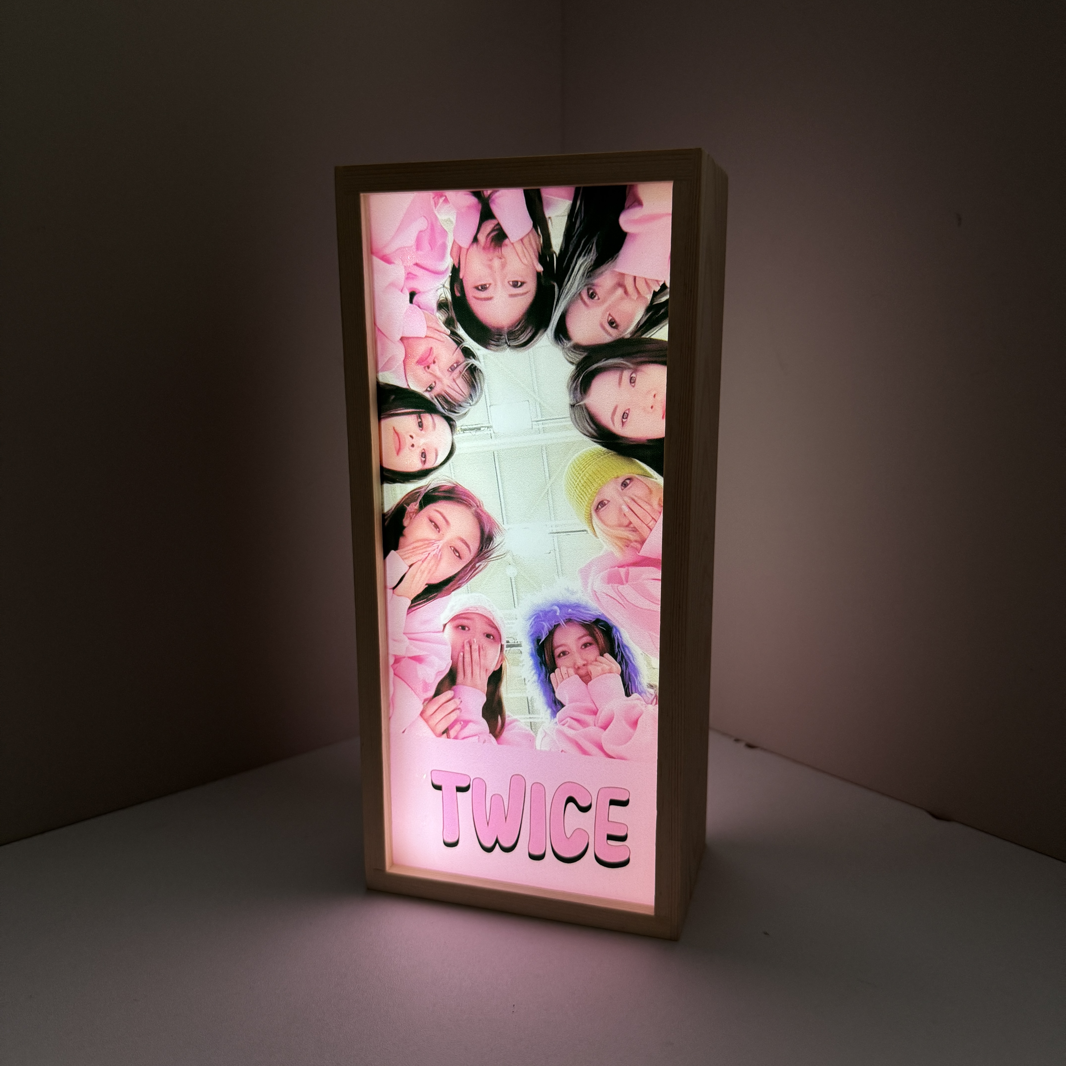 木製ベース 両面発光アクリルナイトライト【TWICE】