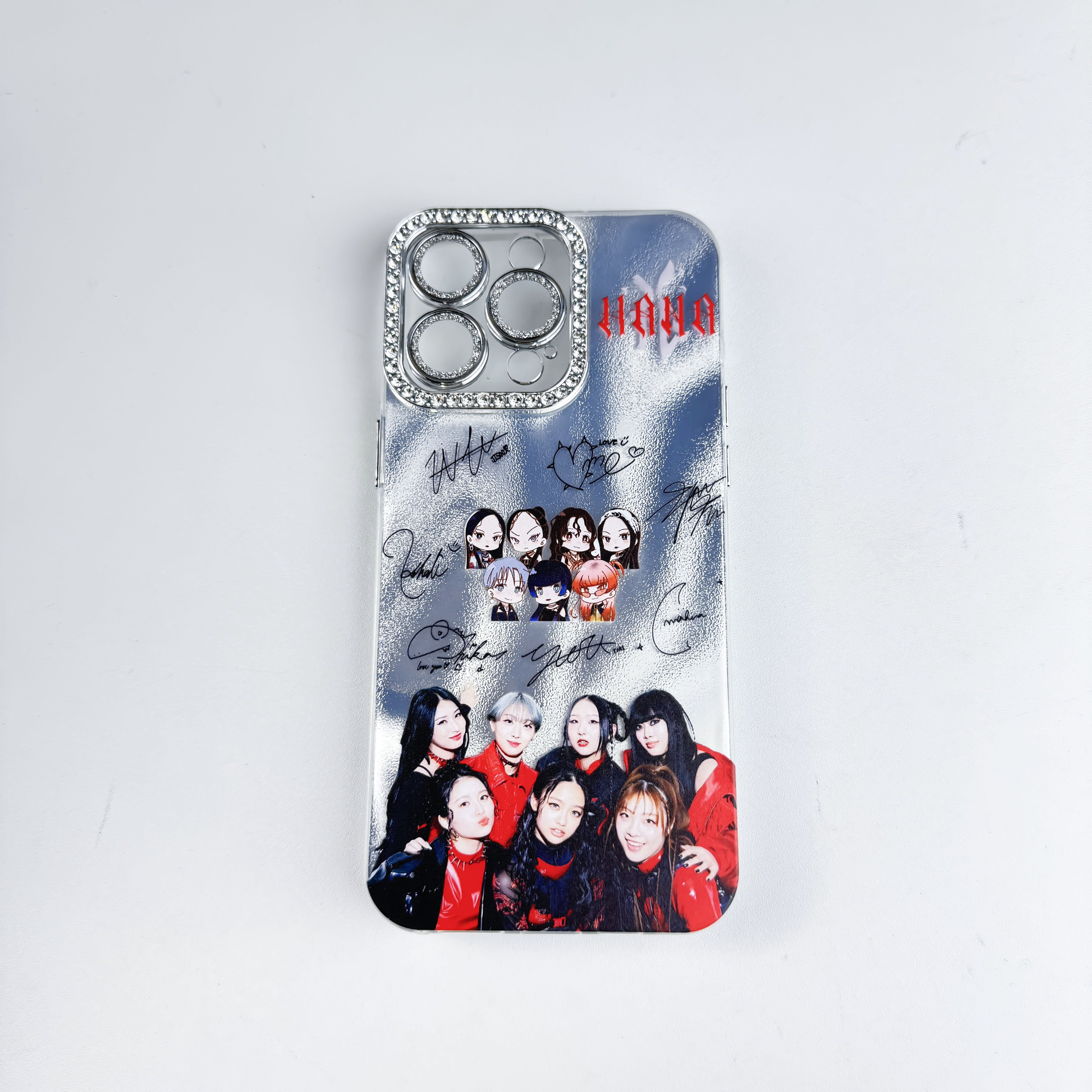 ダイヤモンドレーザーグラデーションスマートフォンケース【HANA/My Body】