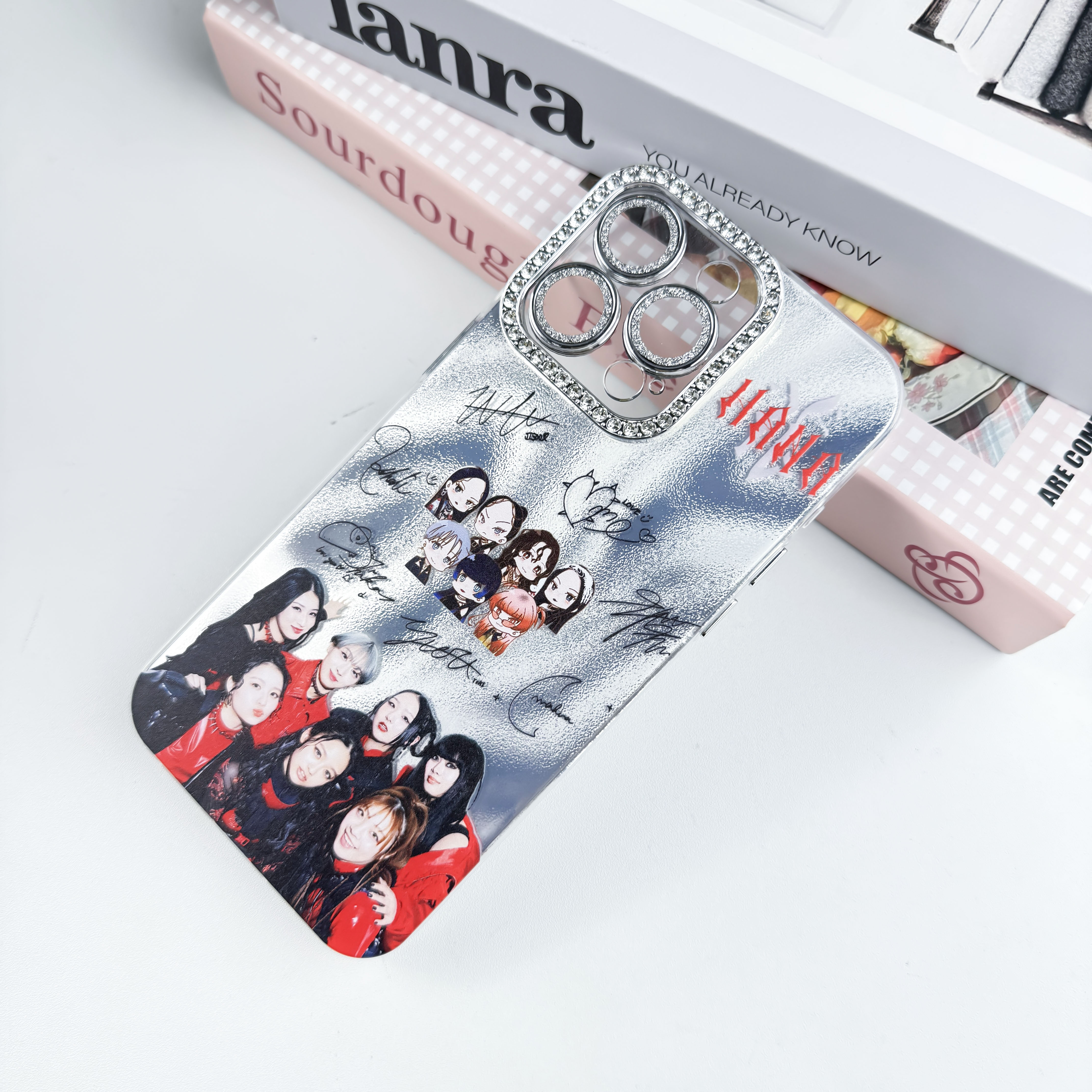 ダイヤモンドレーザーグラデーションスマートフォンケース【HANA/My Body】