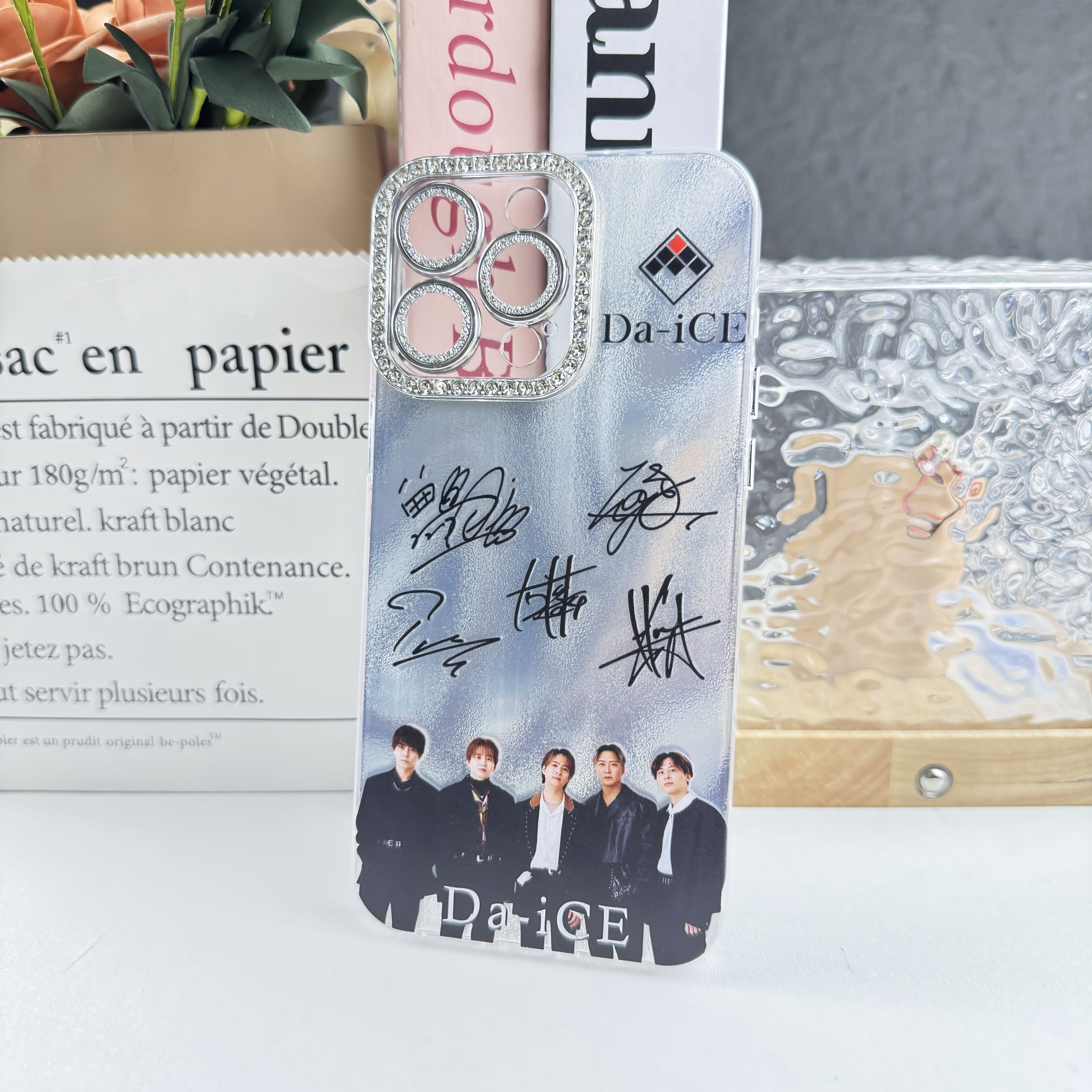 ダイヤモンドレーザーグラデーションスマートフォンケース【Da-iCE】