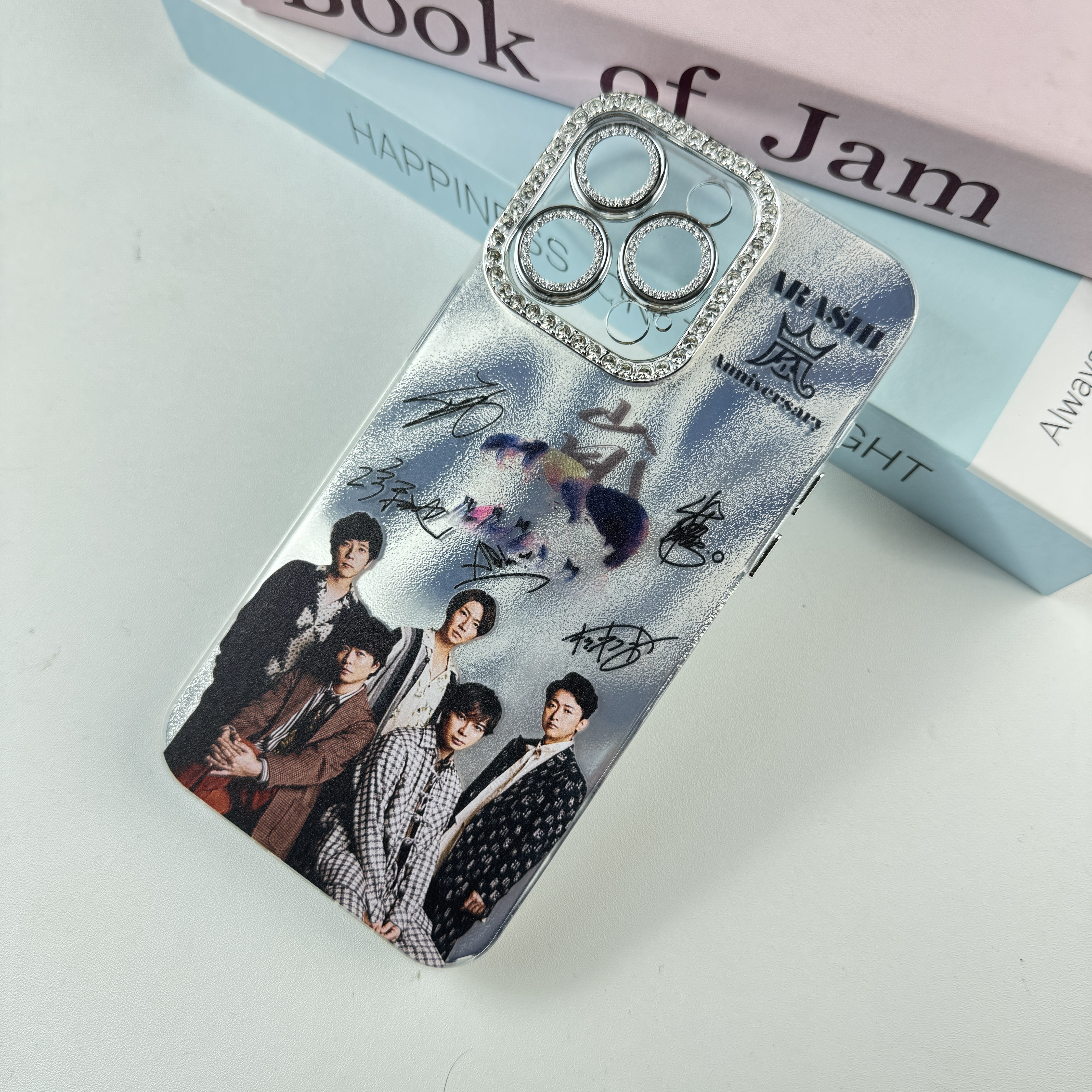 ダイヤモンドレーザーグラデーションスマートフォンケース【嵐/5x26】