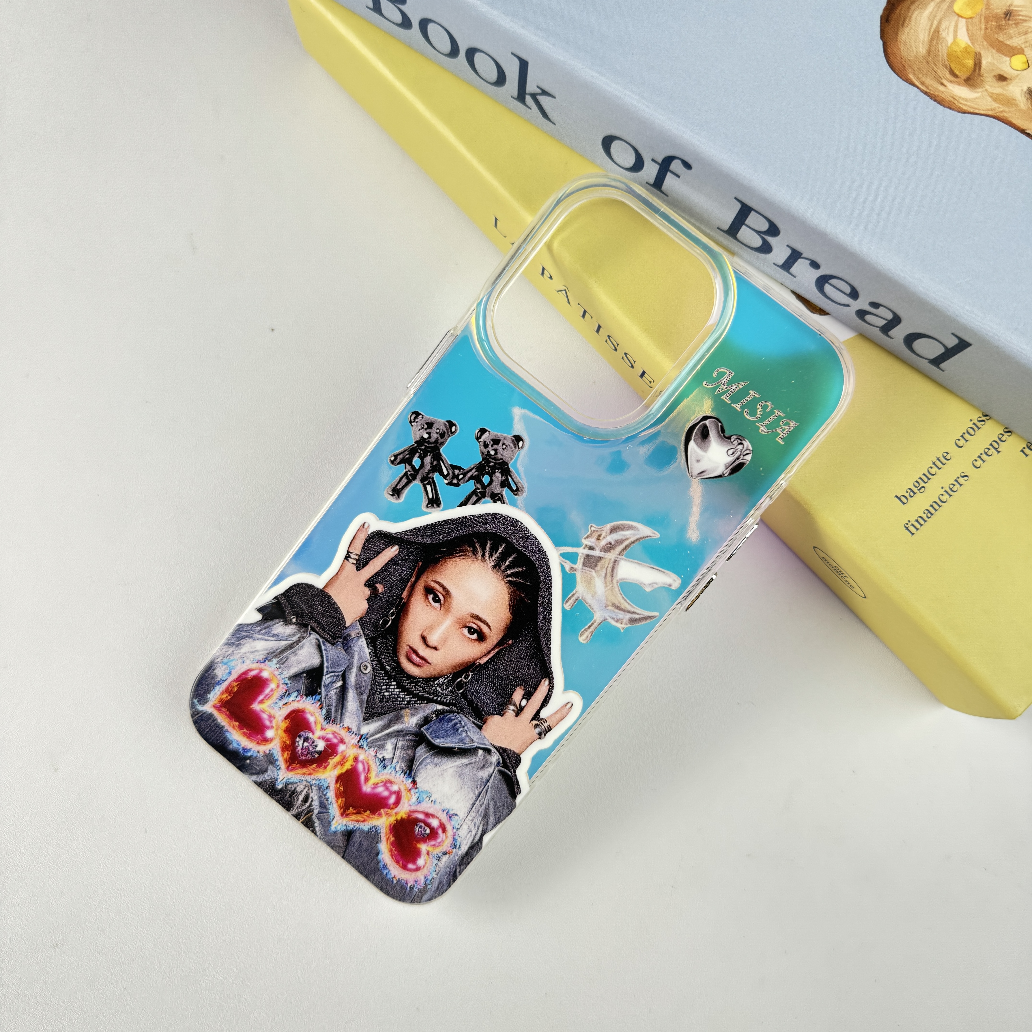 レーザーグラデーションスマートフォンケース-銀【MISIA/LOVE NEVER DIES】-YITOTO™推し活がもっと楽しくなる