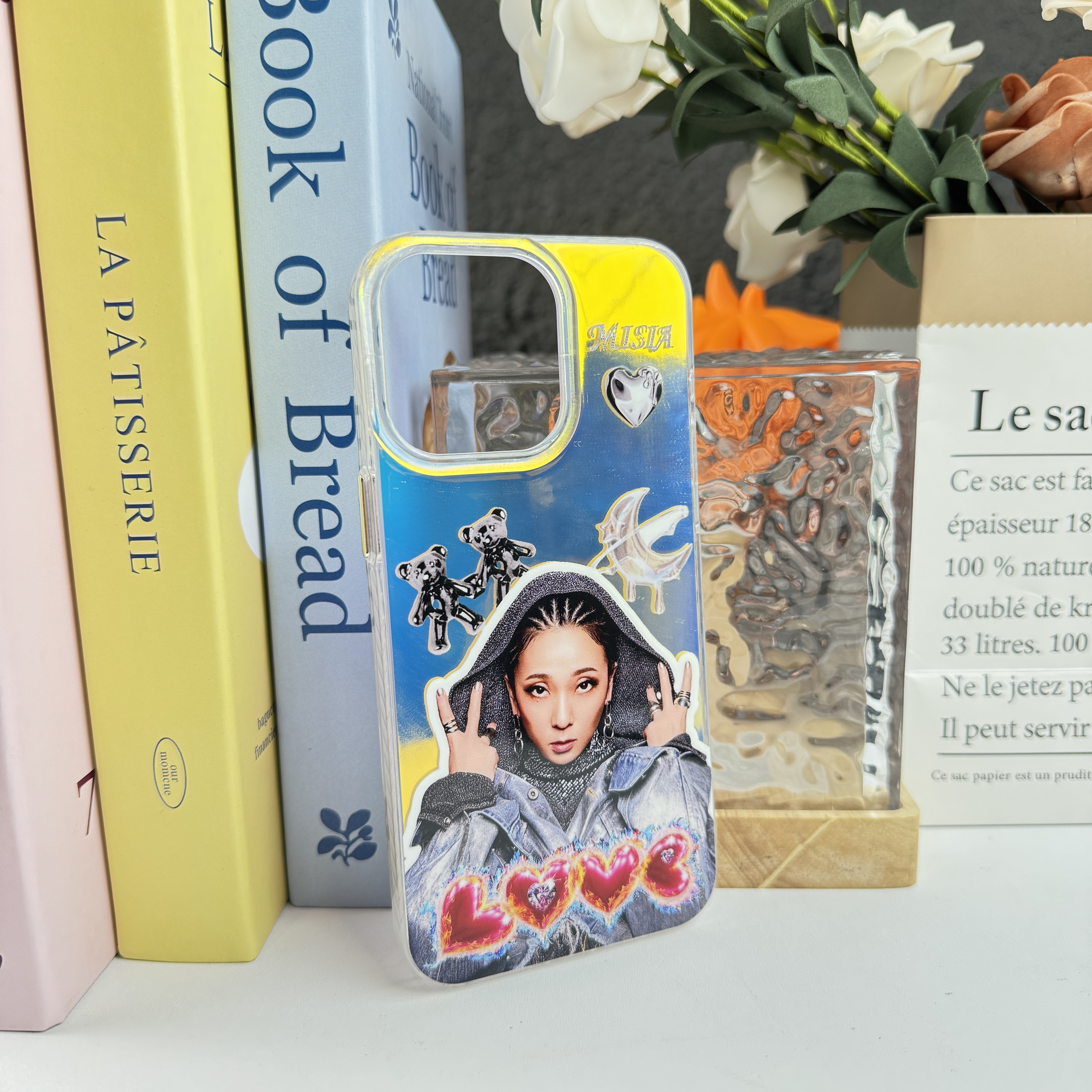 レーザーグラデーションスマートフォンケース-銀【MISIA/LOVE NEVER DIES】-YITOTO™推し活がもっと楽しくなる