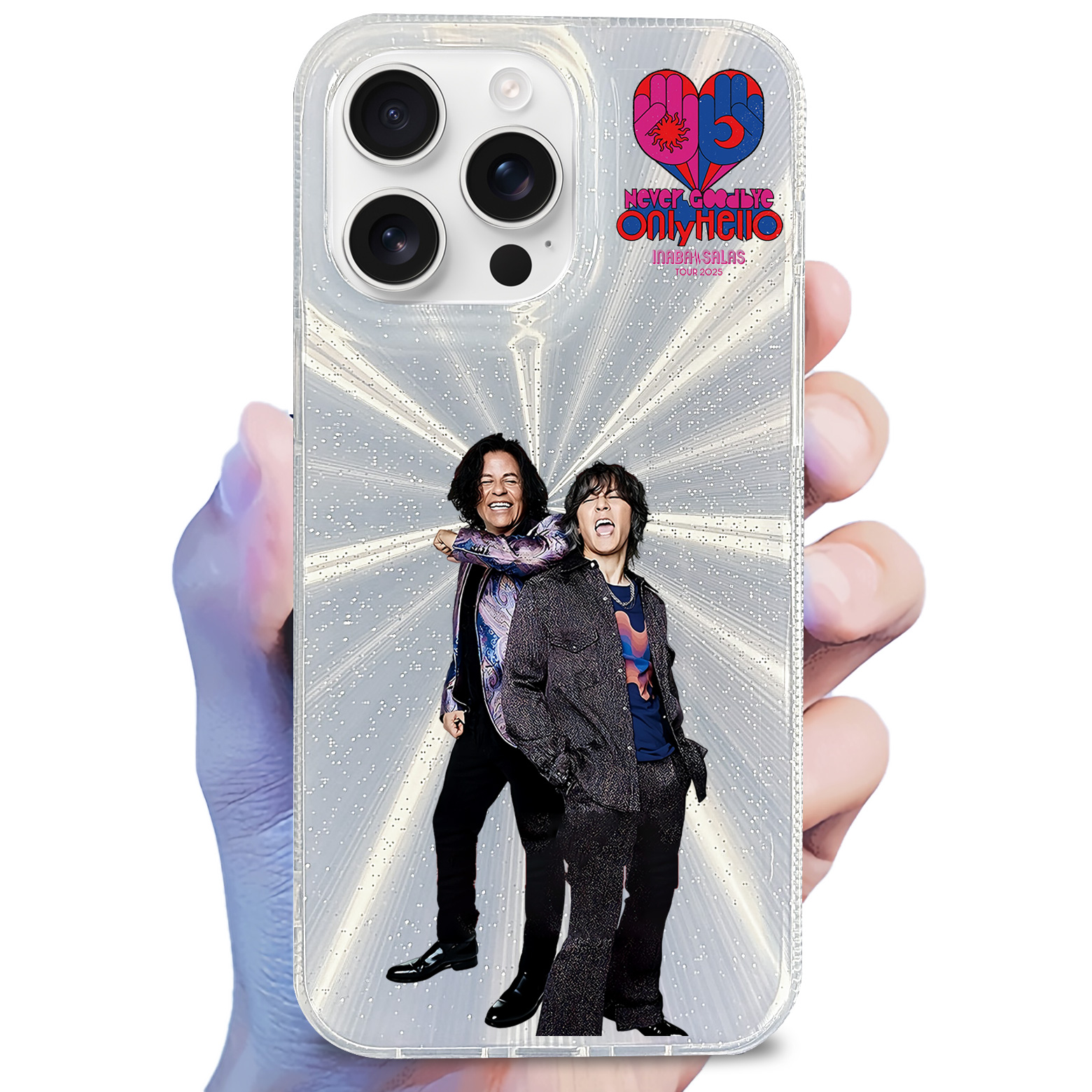 オーロラレーザーグラデーションスマートフォンケース【B'z/INABA/SALAS /ATOMIC CHIHUAHUA】