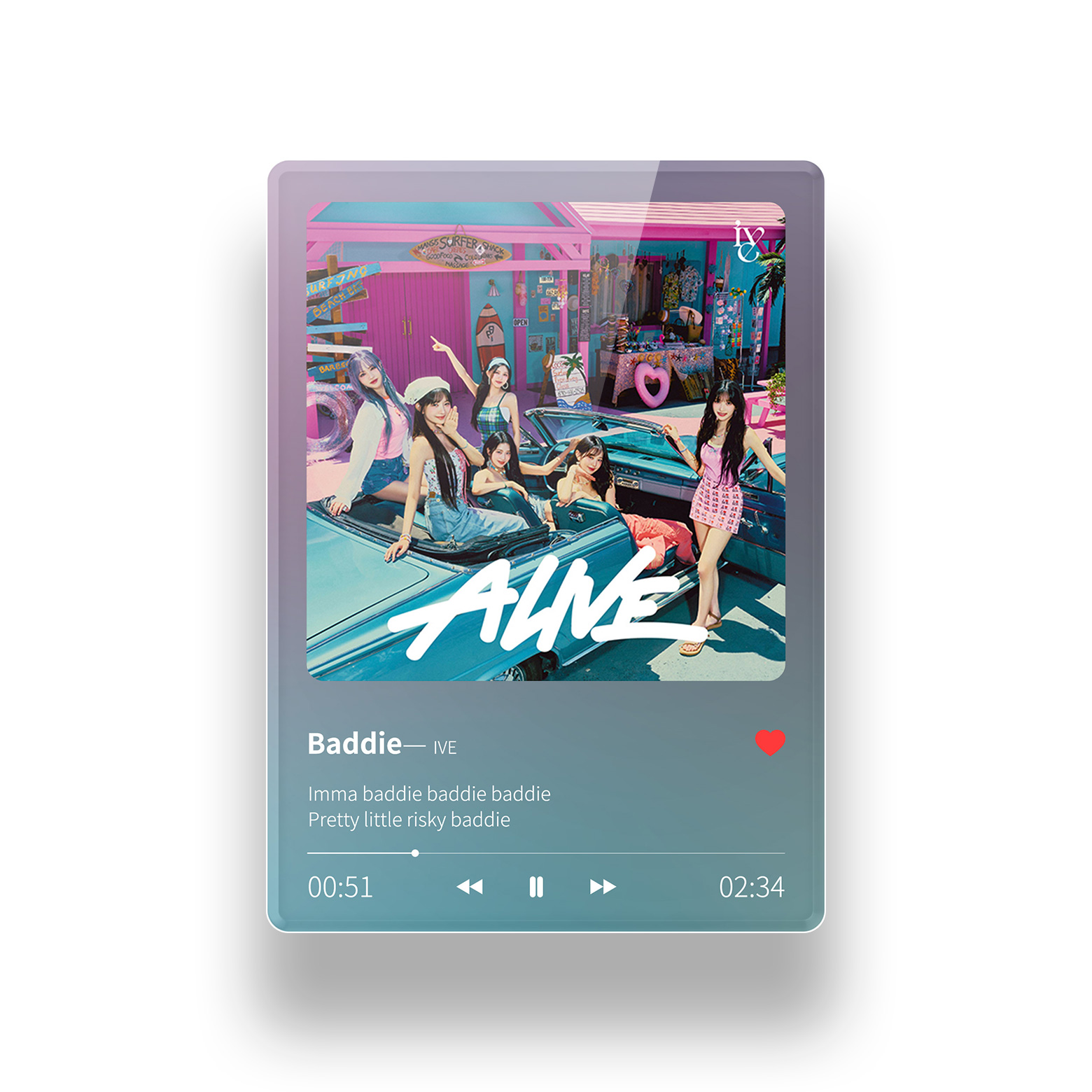 アクリルNFC歌詞カード【IVE/ALIVE】