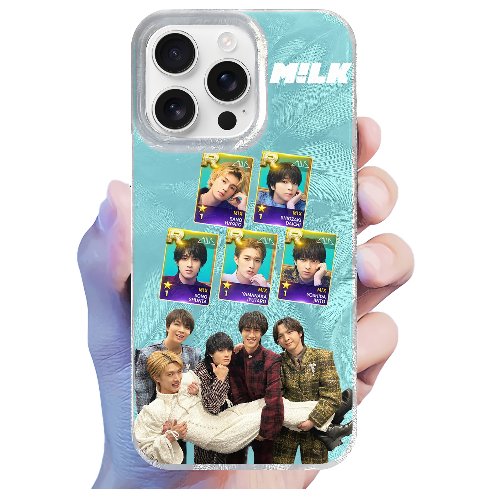 フェザーテクスチャーレーザーグラデーションスマートフォンケース【M!X/M!LK】