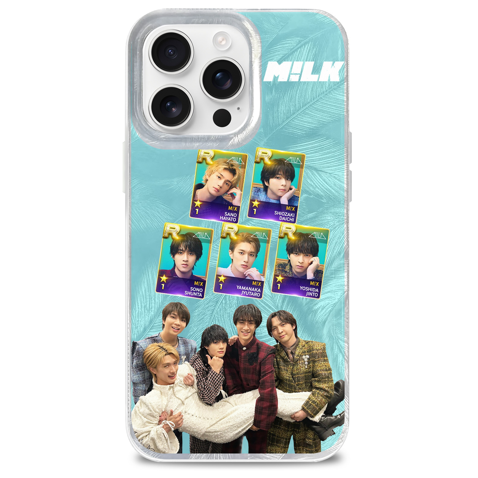 フェザーテクスチャーレーザーグラデーションスマートフォンケース【M!X/M!LK】