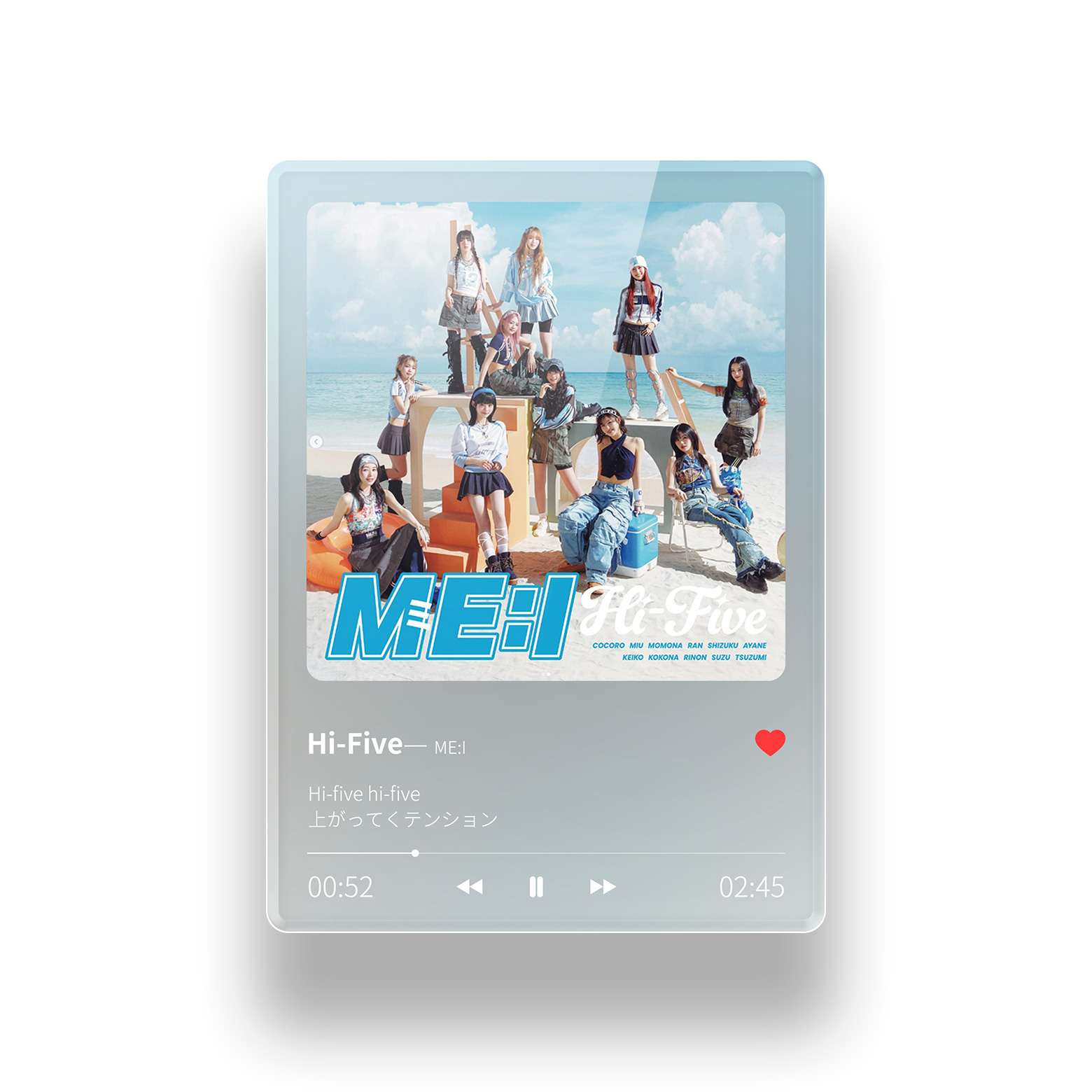 アクリルNFC歌詞カード【ME:I/Hi-Five 】