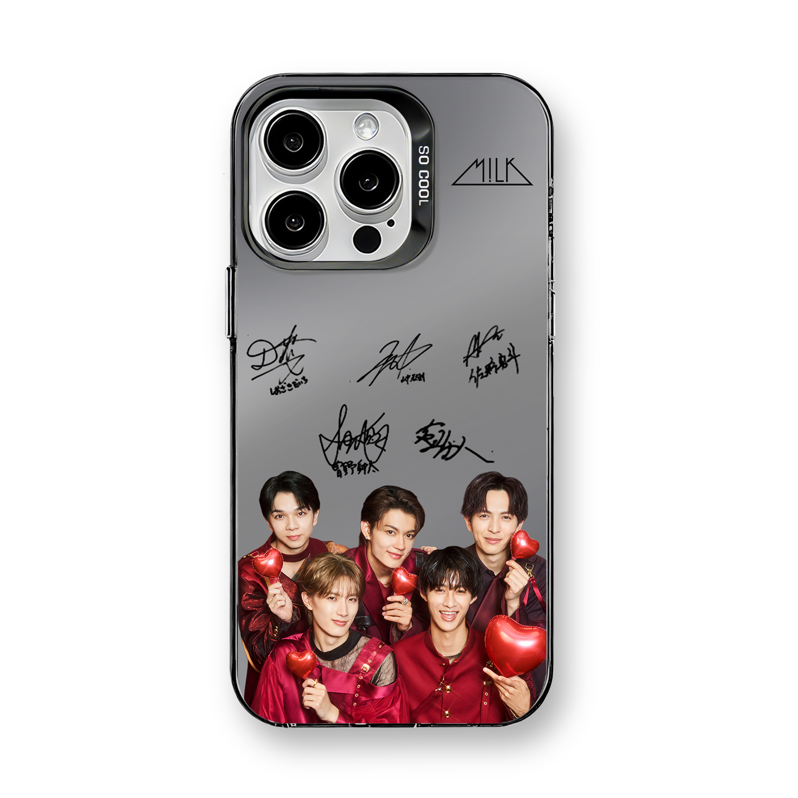 ミラースマホケース-黒【M!LK】