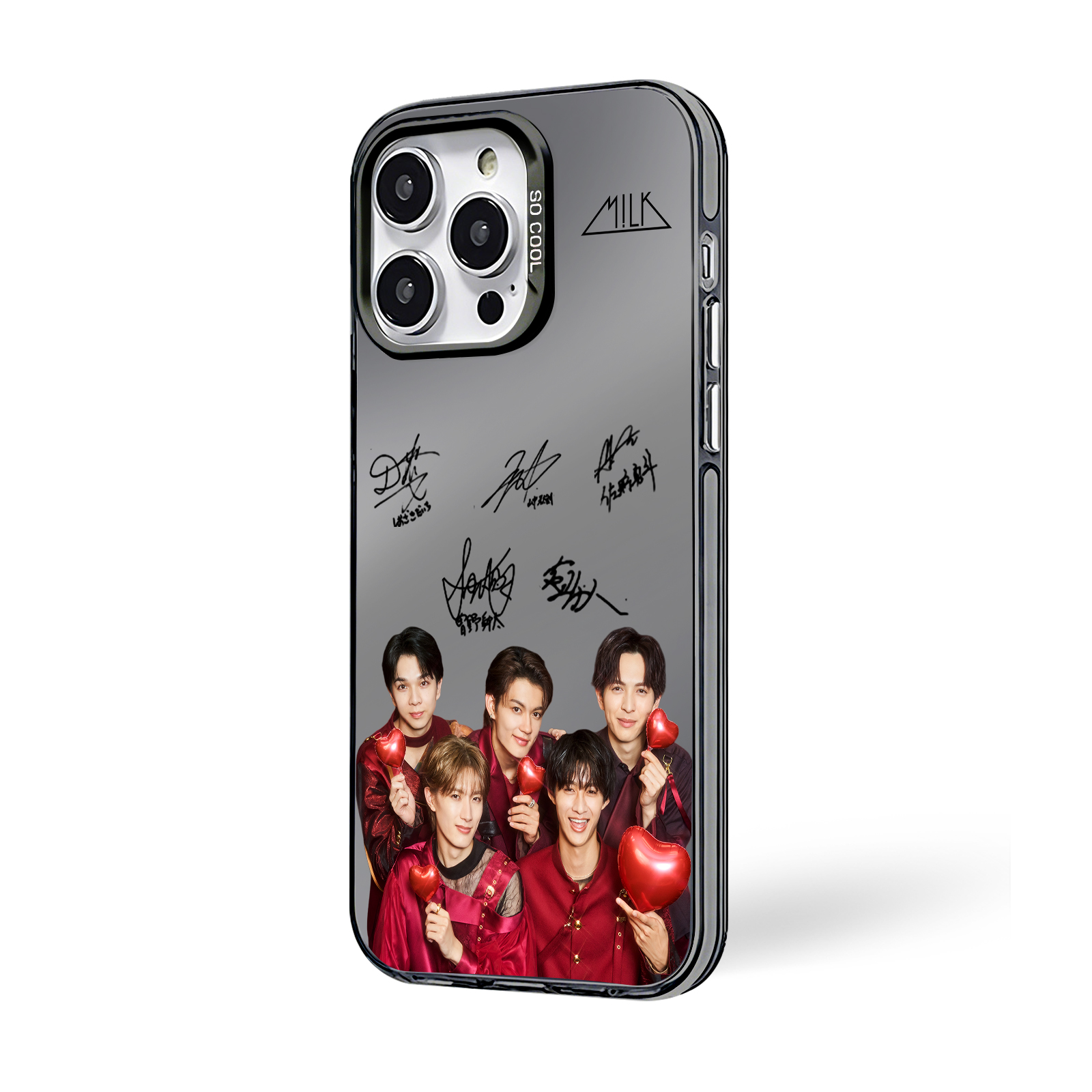 ミラースマホケース-黒【M!LK】