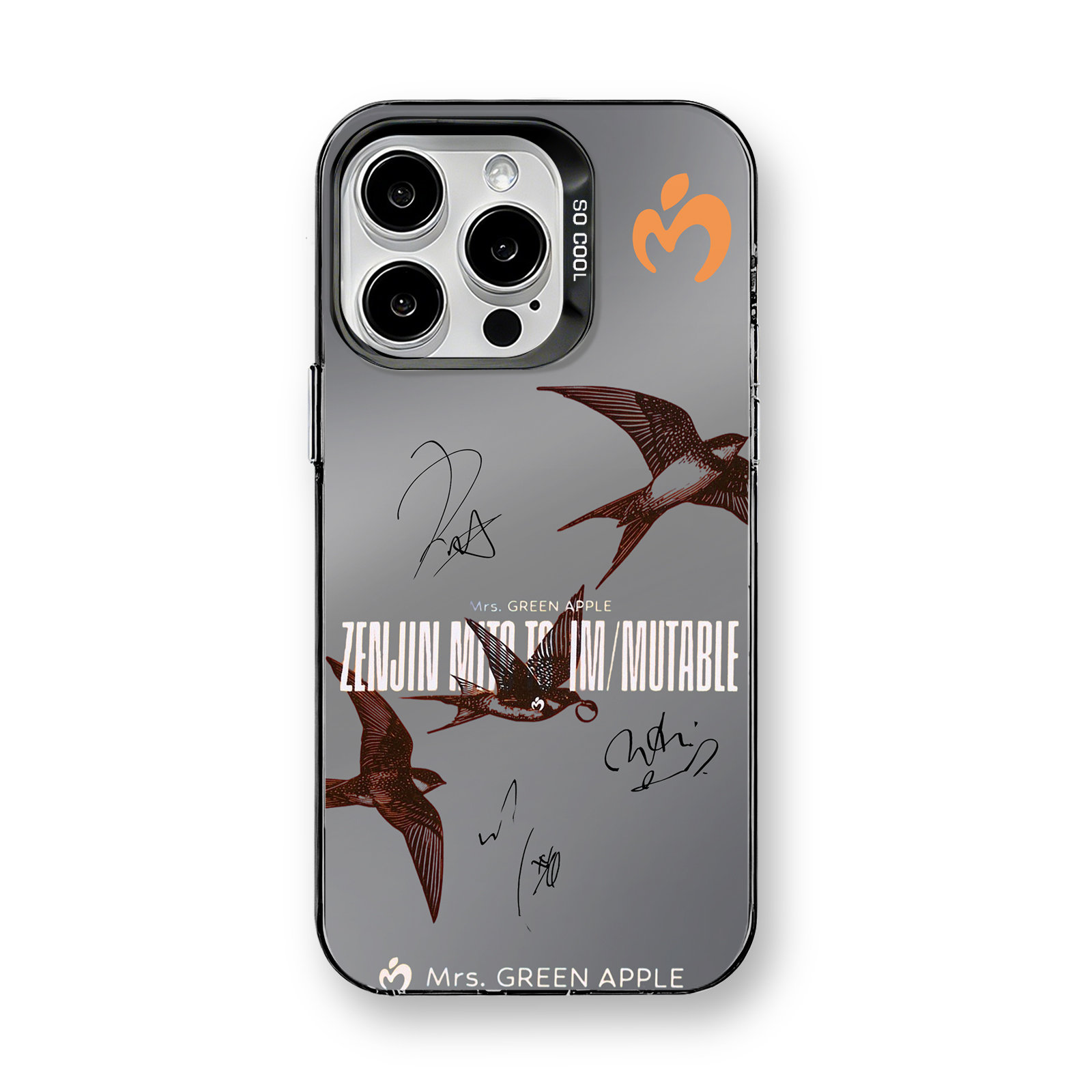 ミラースマホケース-黒【Mrs. GREEN APPLE/風と町】