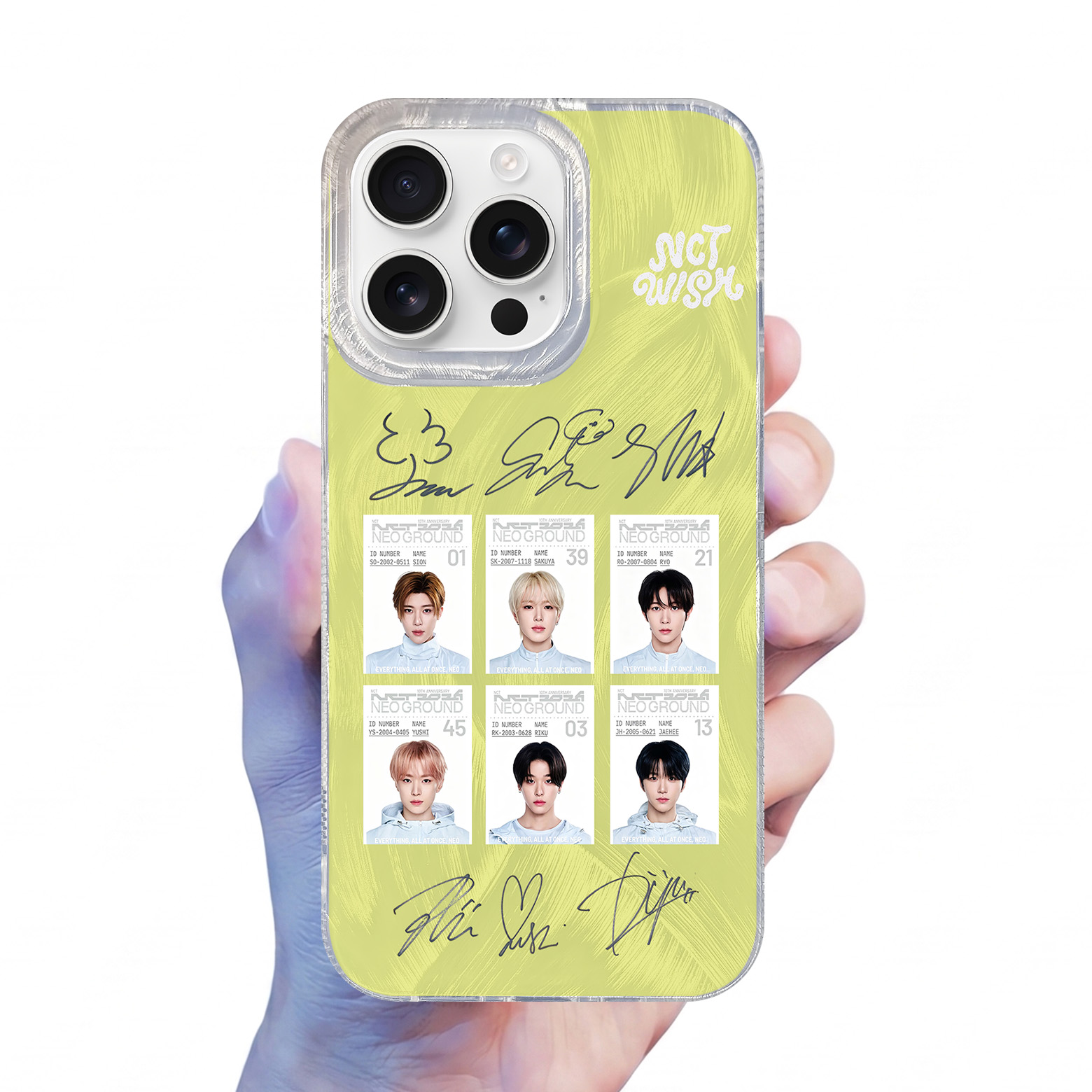 フェザーテクスチャーレーザーグラデーションスマートフォンケース【NCT WISH/BOY MEETS GIRL】