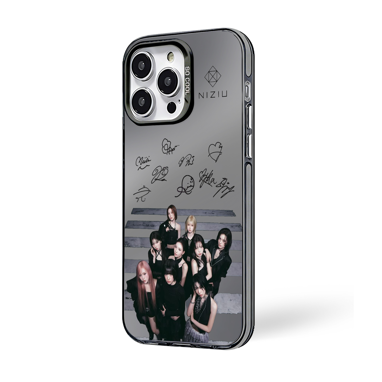 ミラースマホケース-黒【NiziU/Dear】