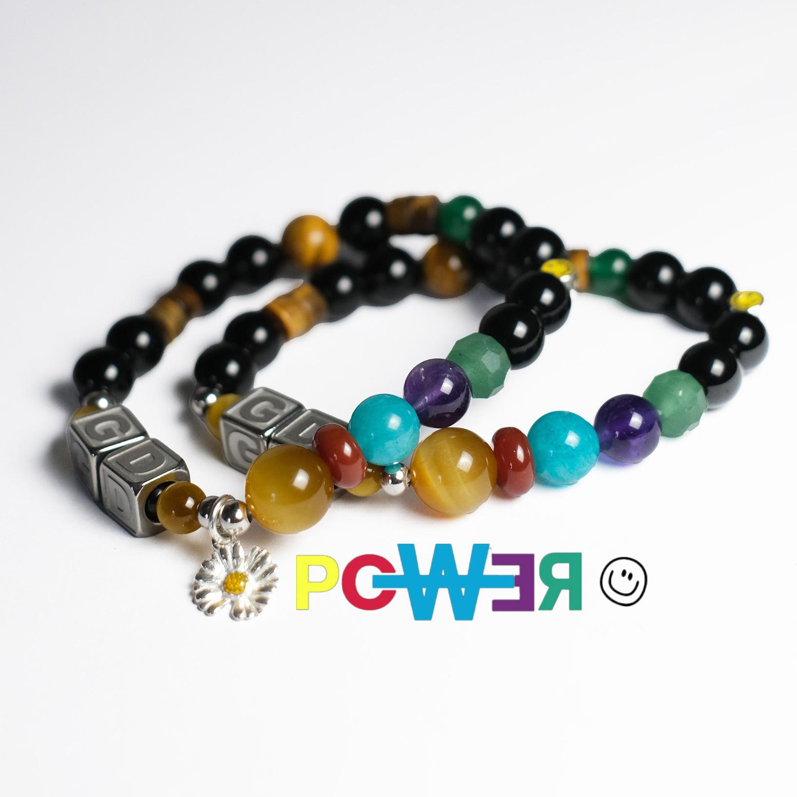 アルバムブレスレット 7色カラフルビーズブレスレット 周辺アクセサリー 同じデザイン・同名 雛菊の笑顔 - オリジナル【G-dragon/Power】