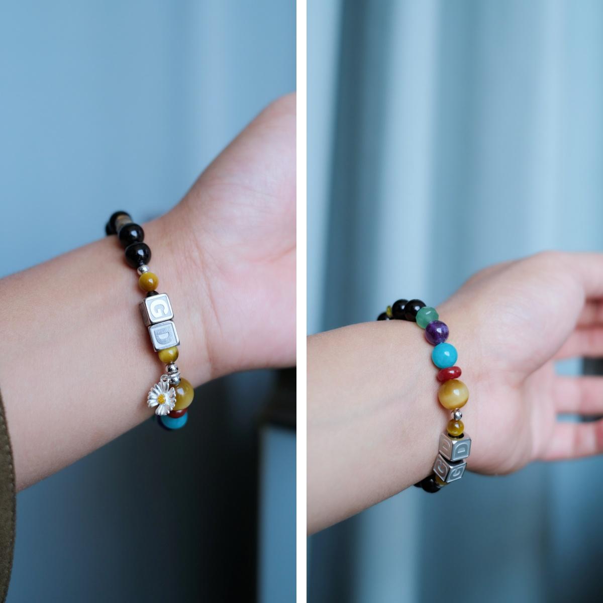 アルバムブレスレット 7色カラフルビーズブレスレット 周辺アクセサリー 同じデザイン・同名 雛菊の笑顔 - オリジナル【G-dragon/Power】