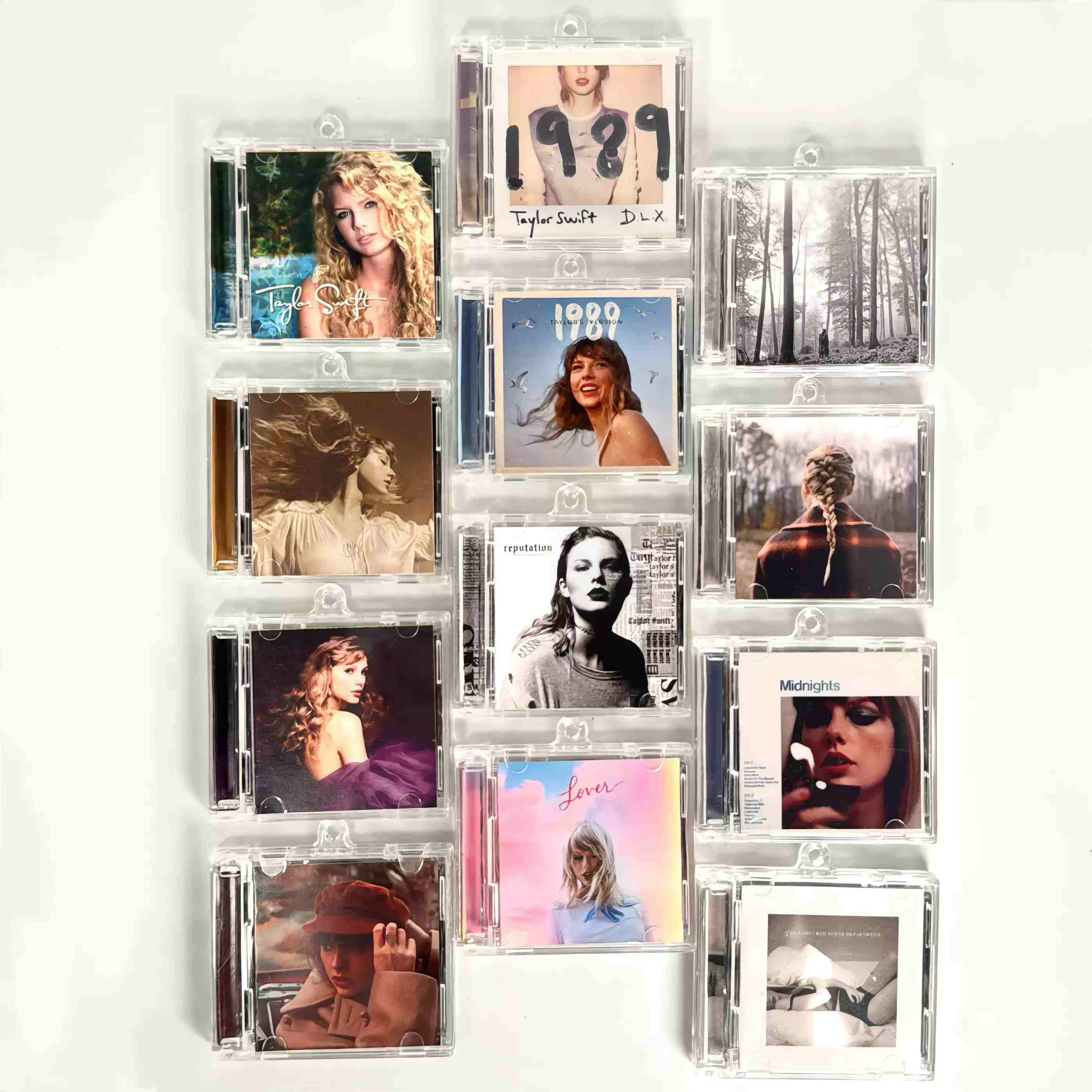 Taylor Swift アルバム CD キーホルダー限定特別セット12アルバム NFCミニCDキーリング【Taylor Swift】すべてのアルバム-12種類-YITOTO