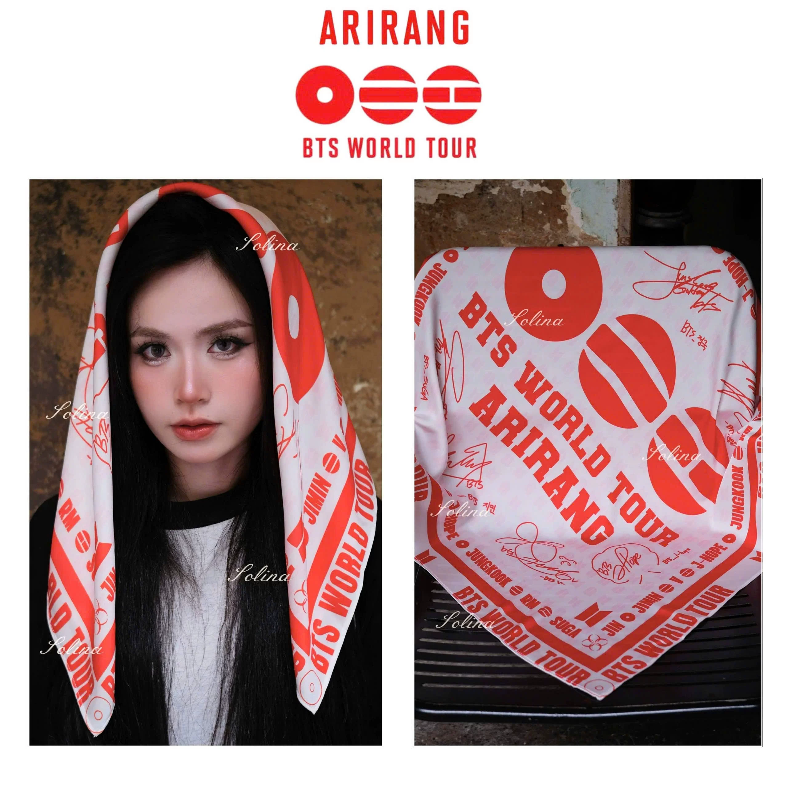 なめらかサテンスカーフ【BTS/ARIRANG】2種類