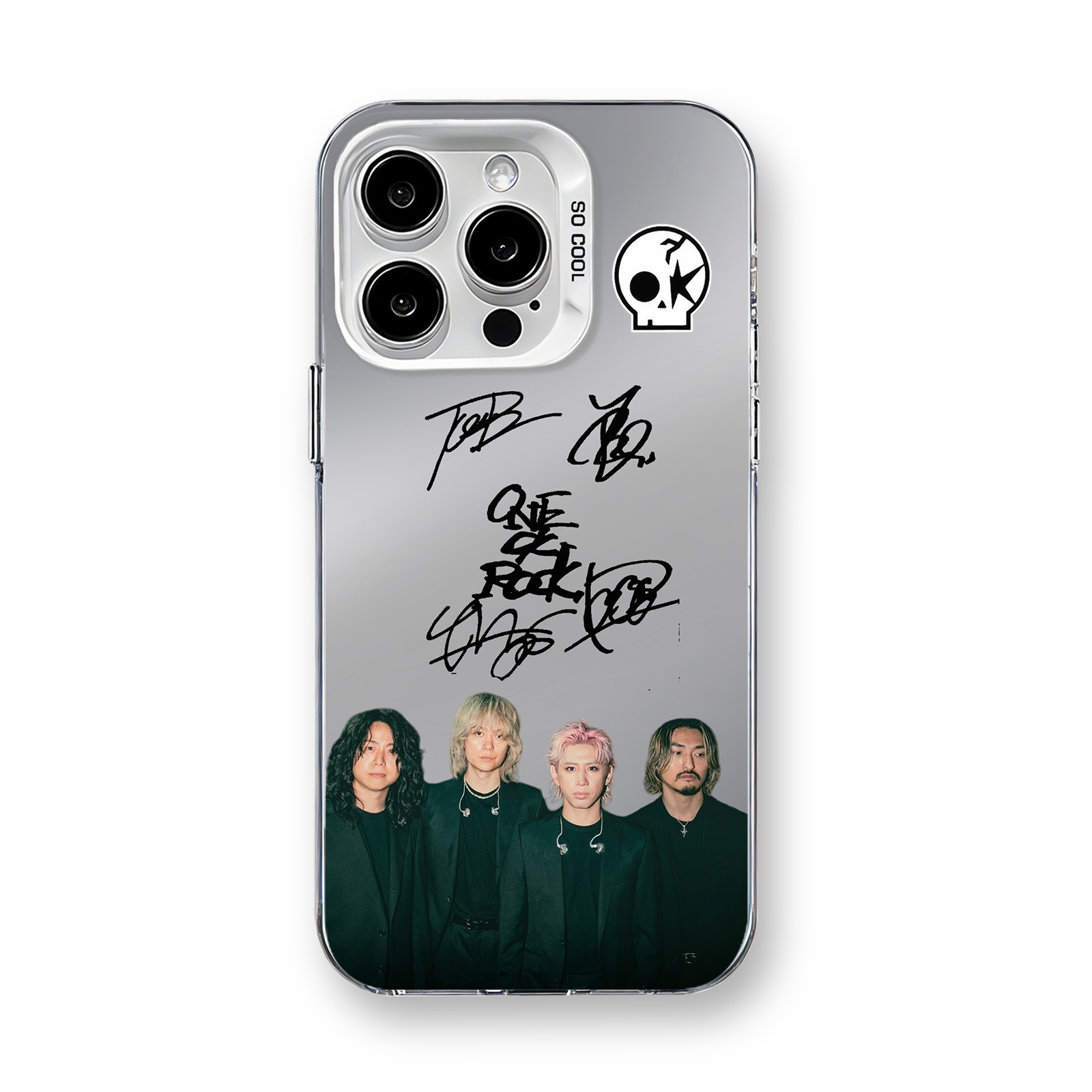 ミラースマホケース-銀【ONE OK ROCK】