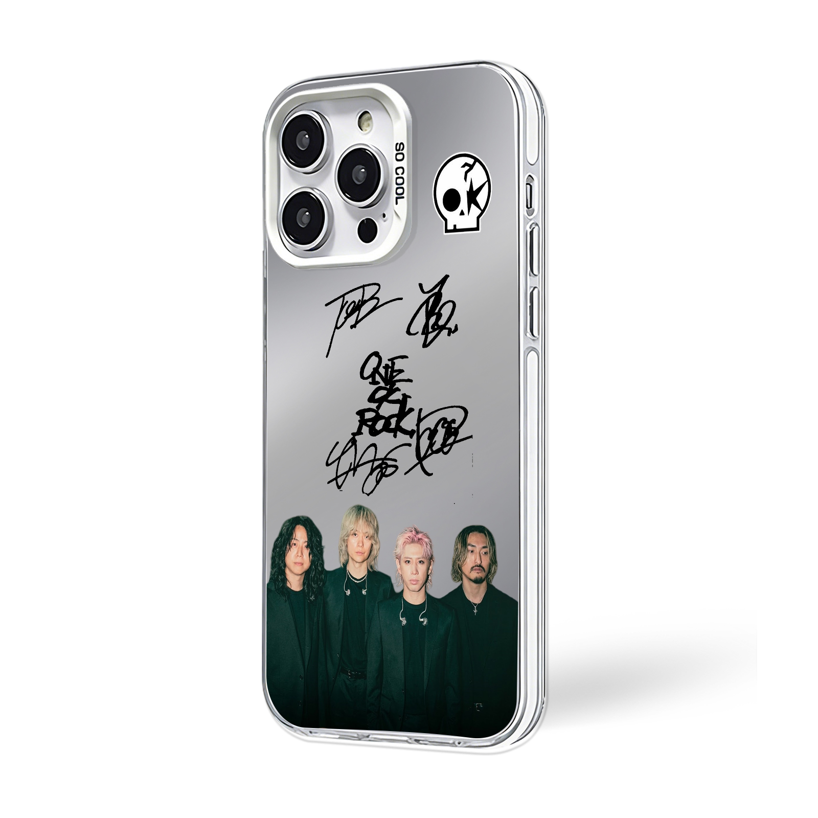 ミラースマホケース-銀【ONE OK ROCK】