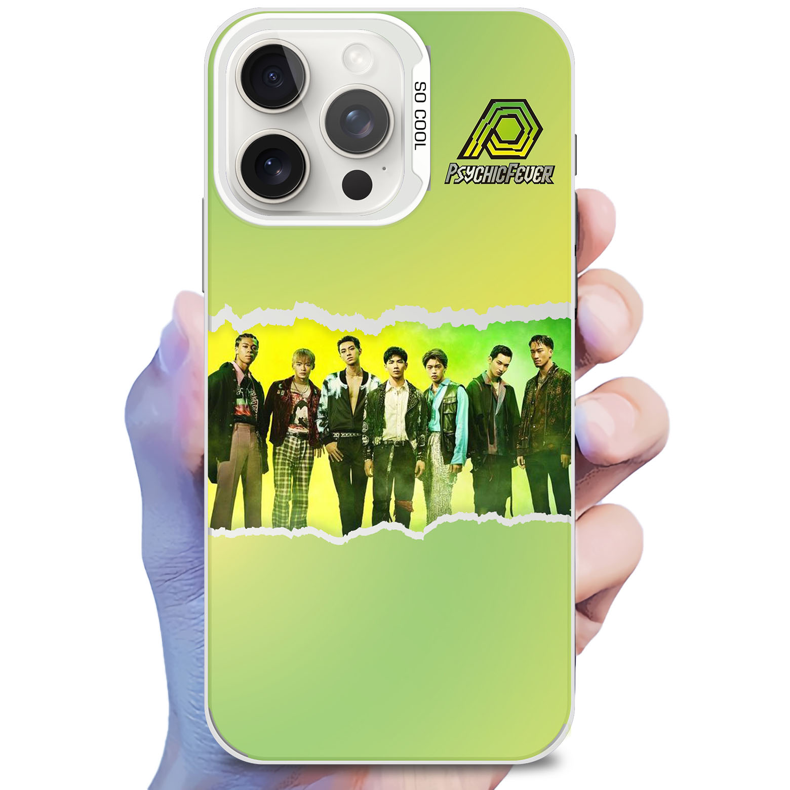 レーザーグラデーションスマートフォンケース-銀【Psychic Fever from Exile Tribe/PSYCHIC FILE III】-YITOTO™推し活がもっと楽しくなる