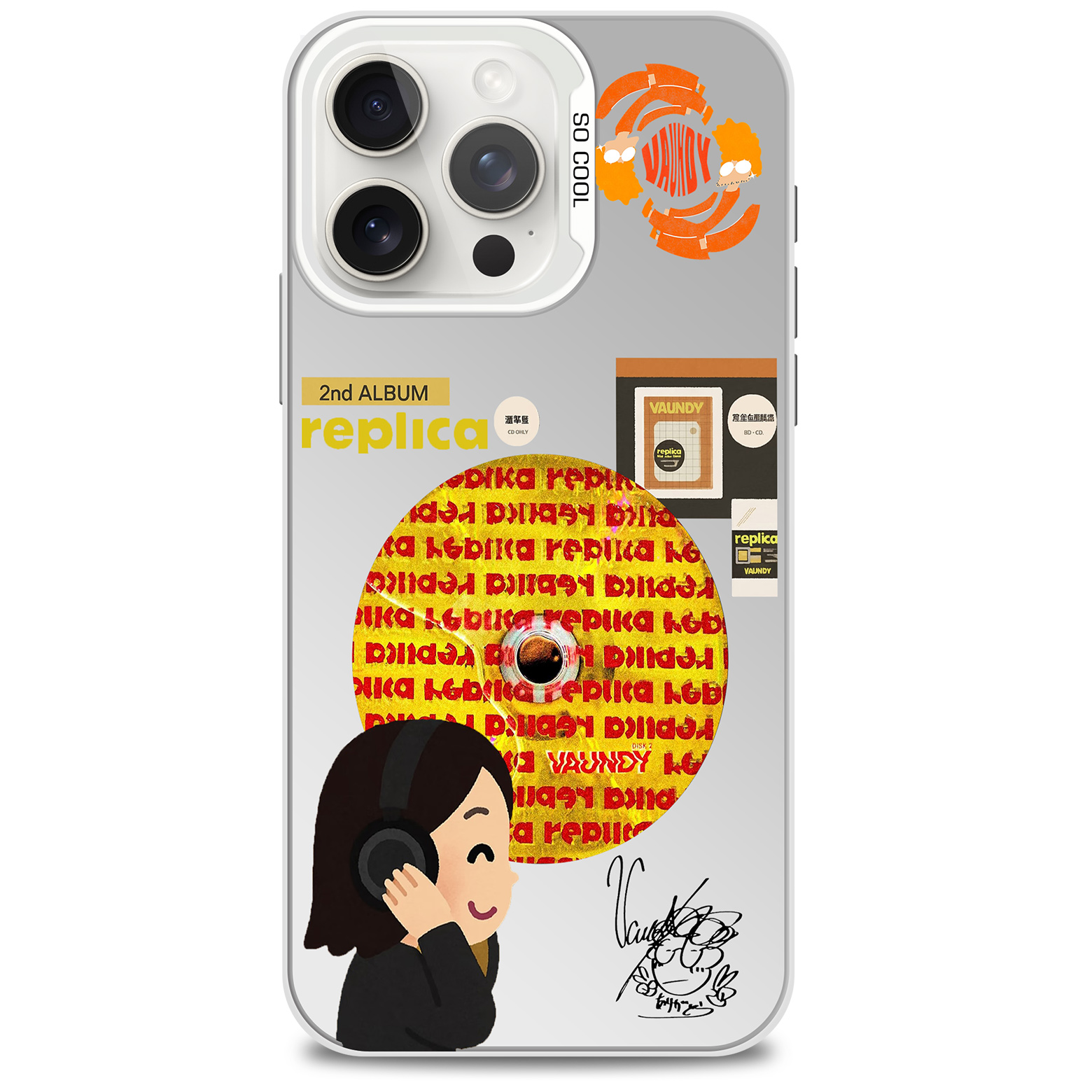 ミラースマホケース-銀【Vaundy/Replica】