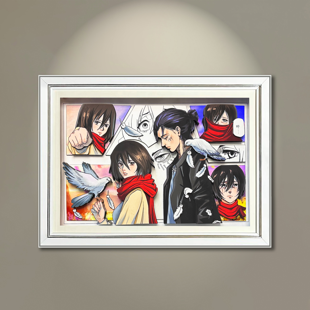 3D デコレーション絵 エレンとミカサ【進撃の巨人】