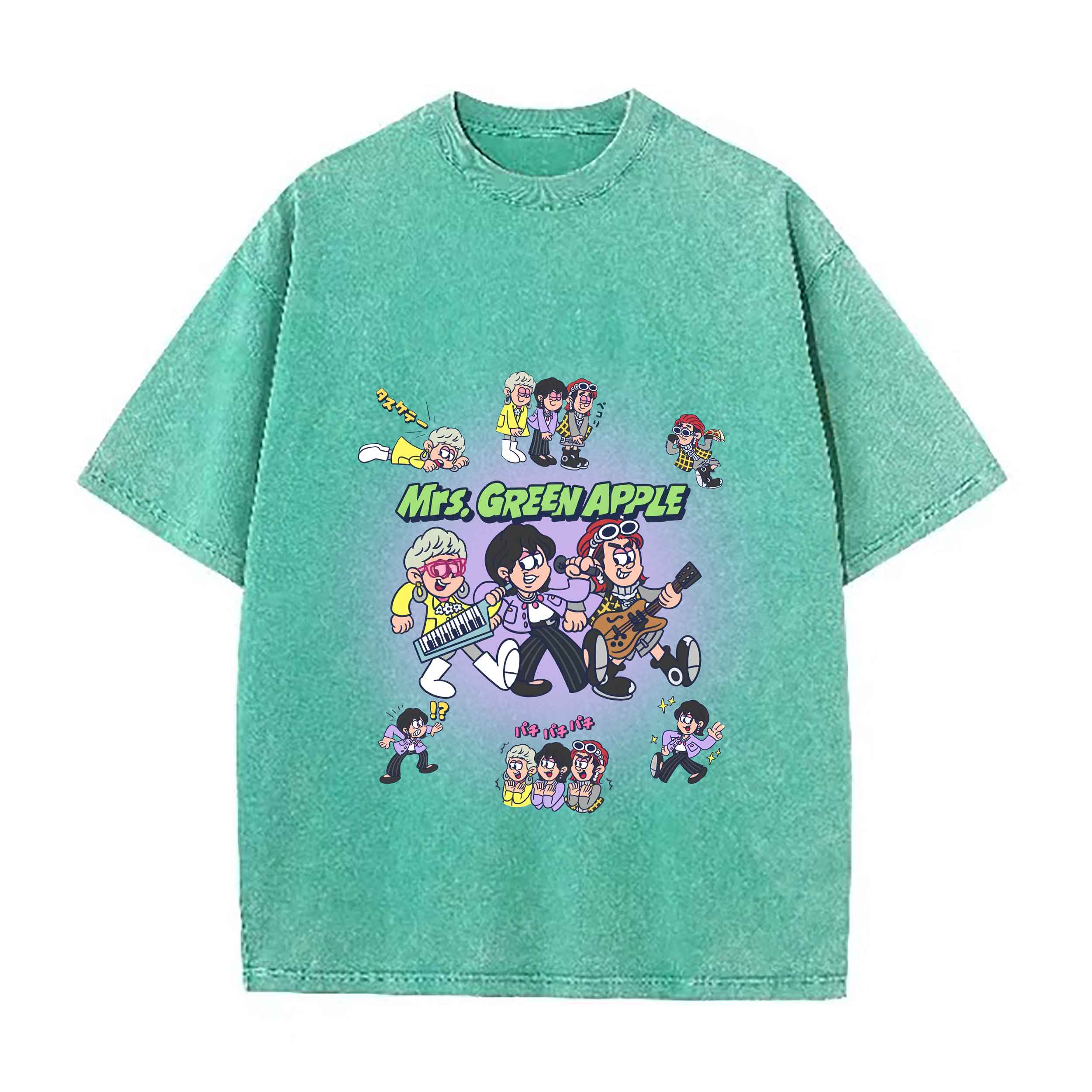 厚手エイジング加工Tシャツ・長袖スウェット【MrsGREENAPPLE】