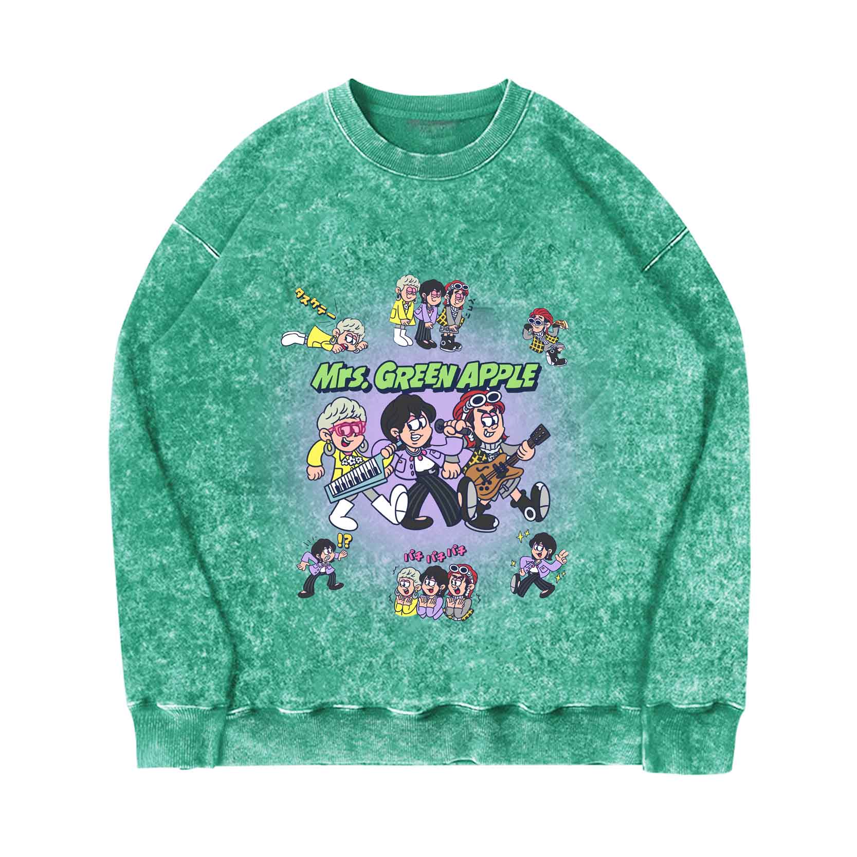 厚手エイジング加工Tシャツ・長袖スウェット【MrsGREENAPPLE】