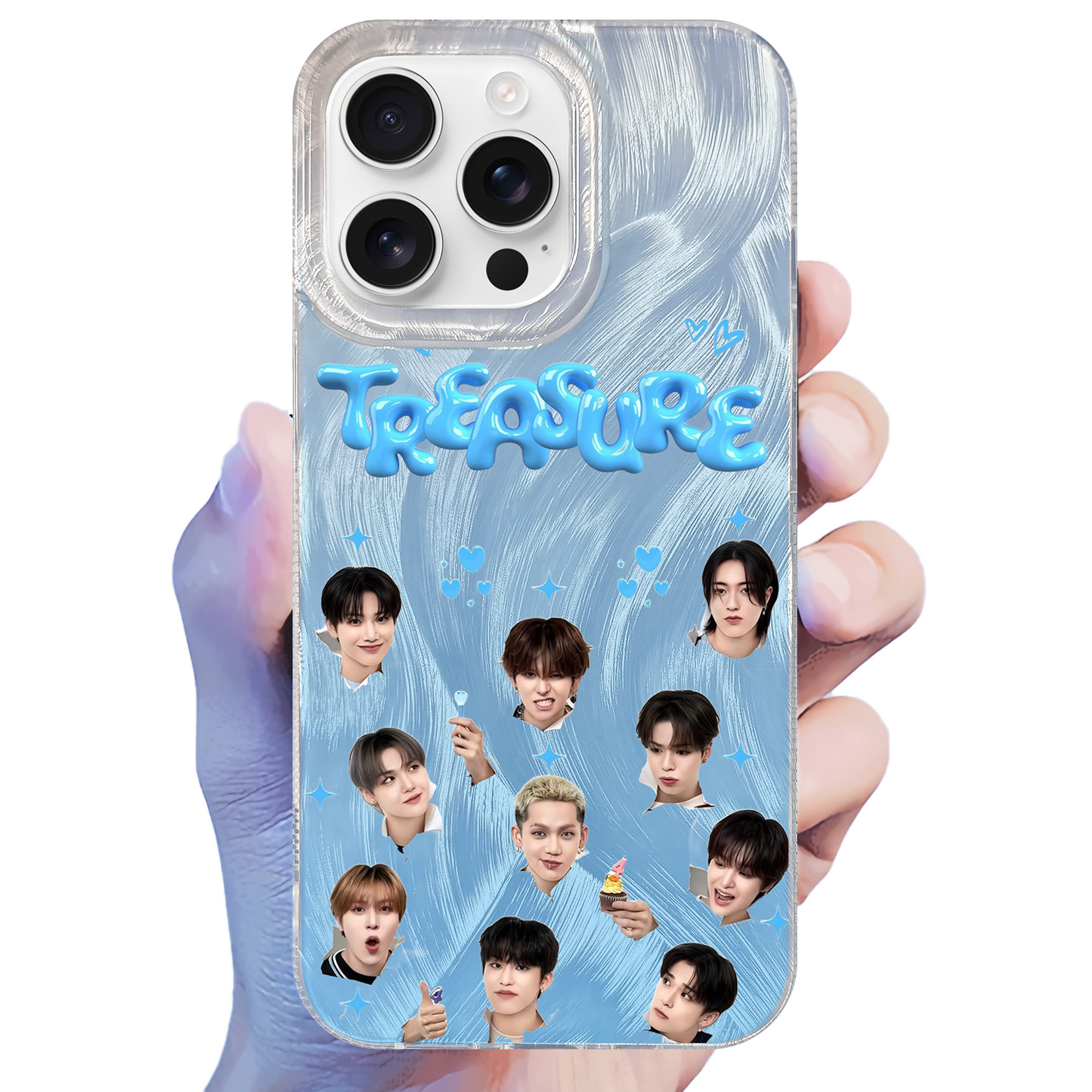 フェザーテクスチャーレーザーグラデーションスマートフォンケース【TREASURE-PLEASURE】