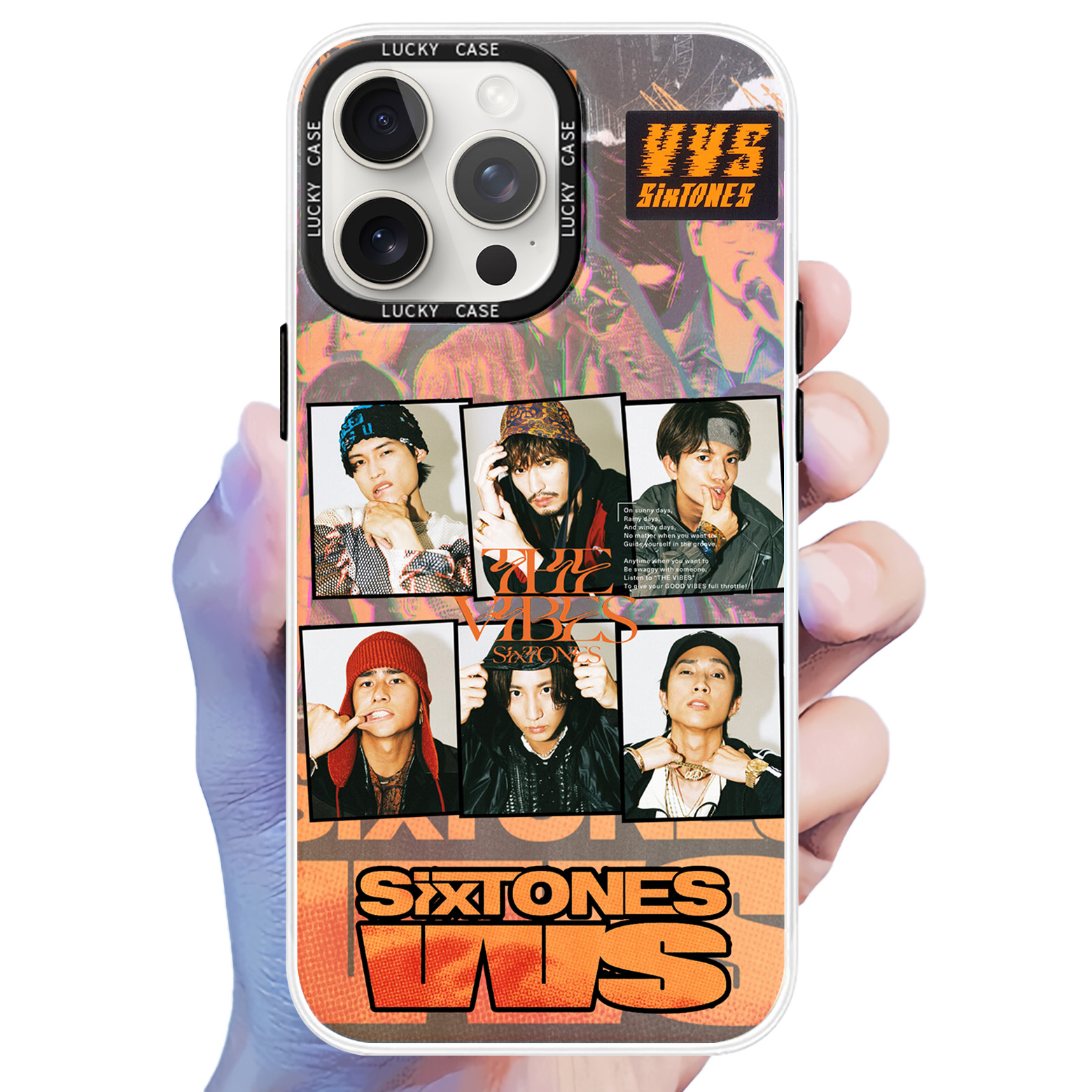 レーザーグラデーションスマートフォンケース【SixTONES/VVS】