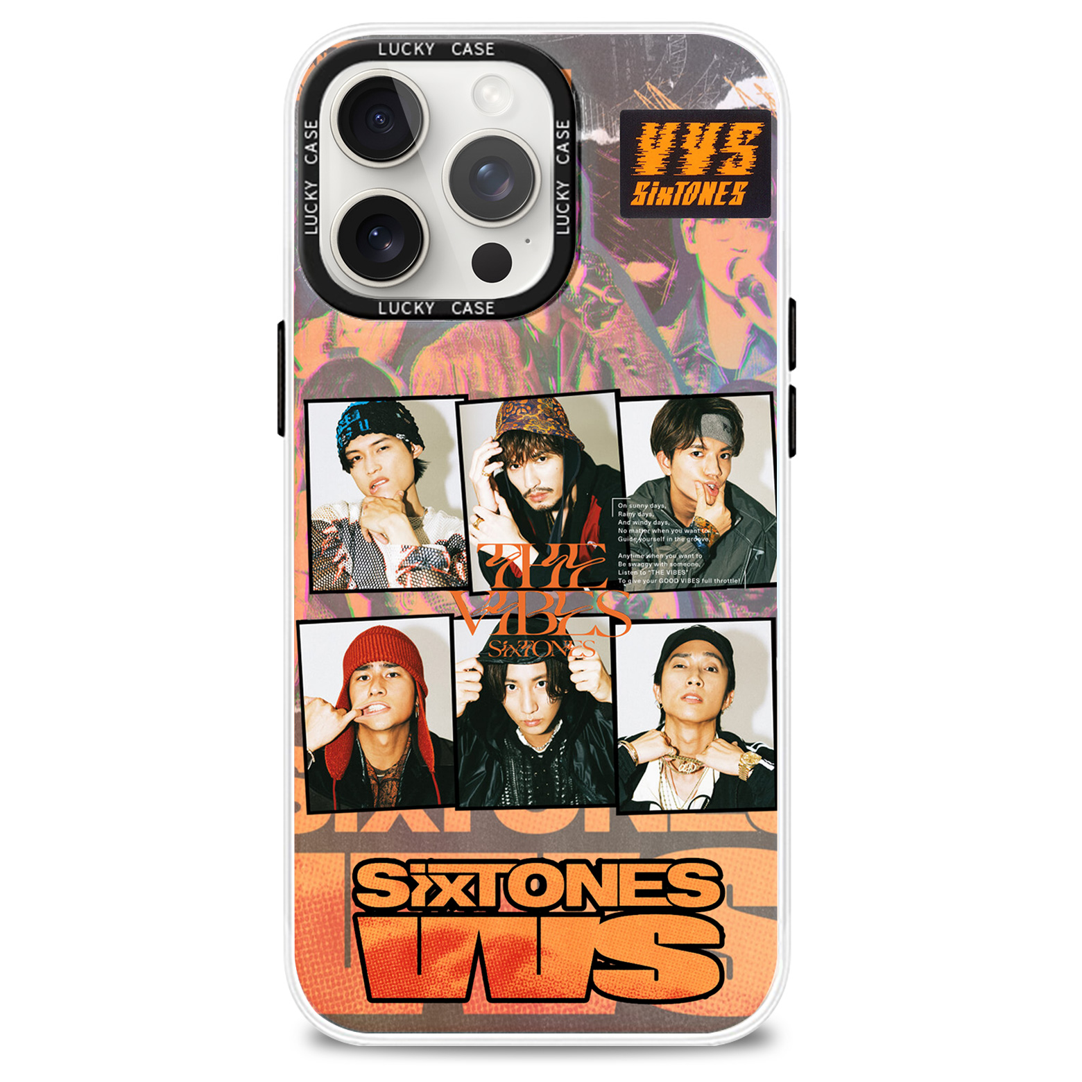 レーザーグラデーションスマートフォンケース【SixTONES/VVS】