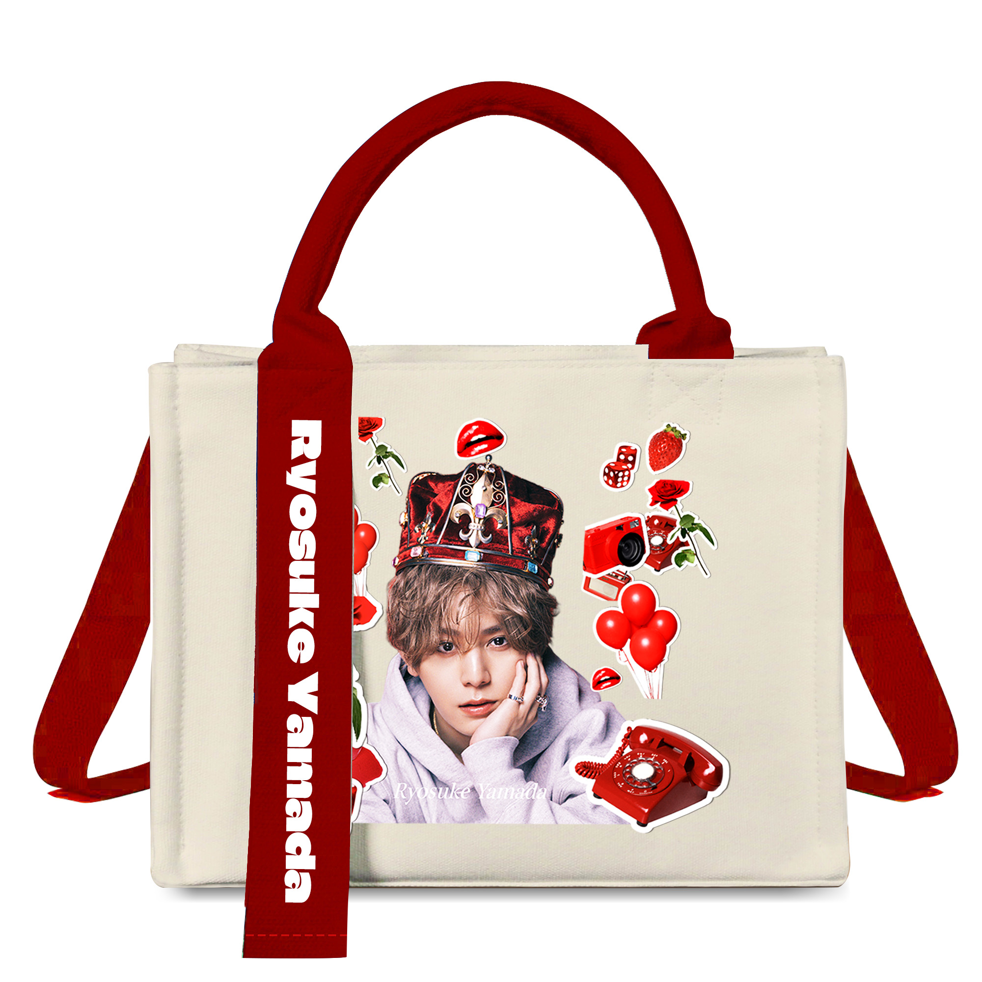 トートバッグキャンバスバッグ【Hey!Say!Jump/山田涼介Ryosuke Yamada/RED】