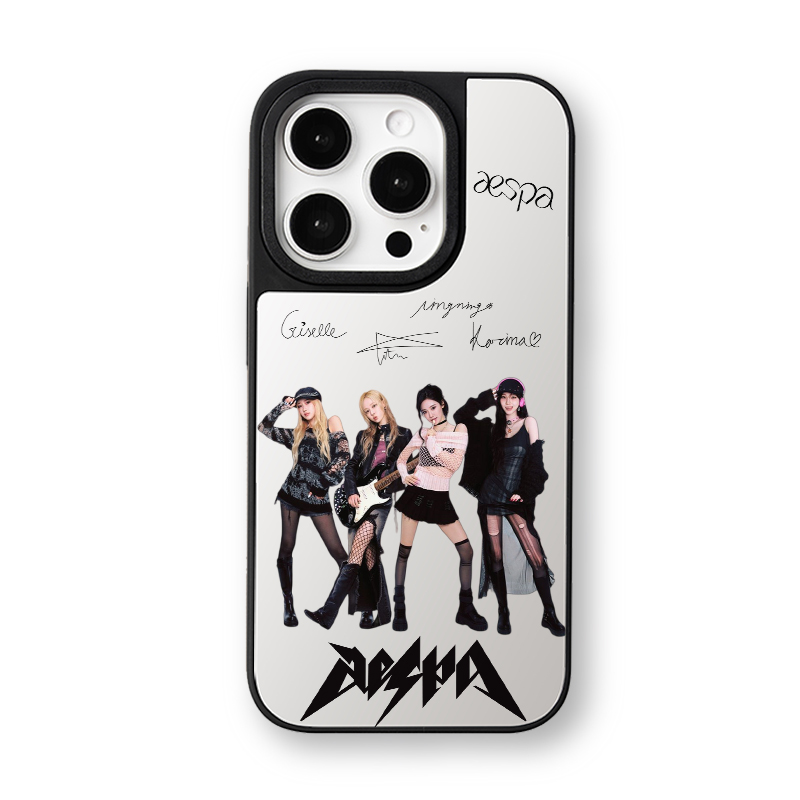 マットバンパー×ミラー スマホケース【aespa】-B