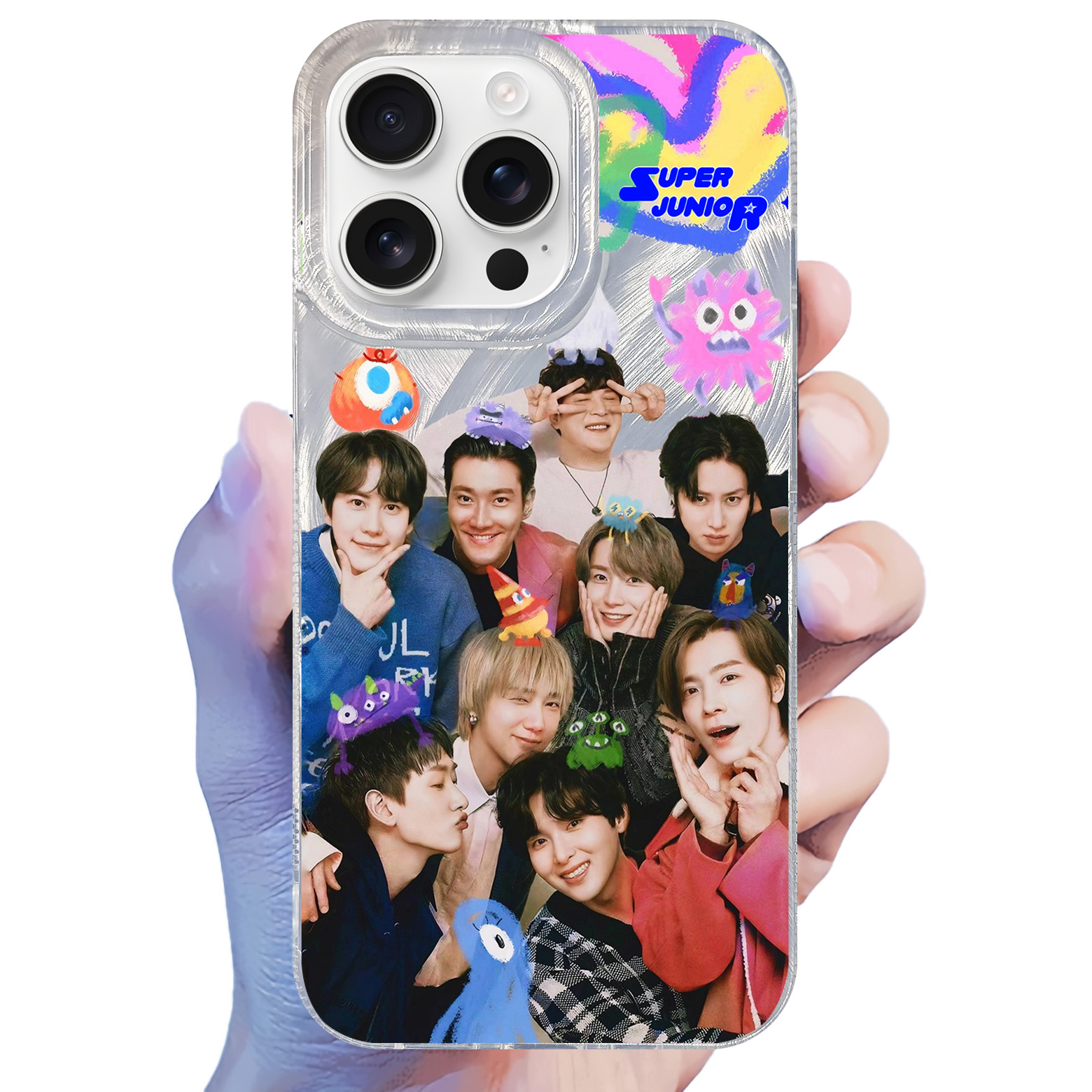 フェザーテクスチャーレーザーグラデーションスマートフォンケース【Super Junior/Super Junior25】-YITOTO™推し活がもっと楽しくなる