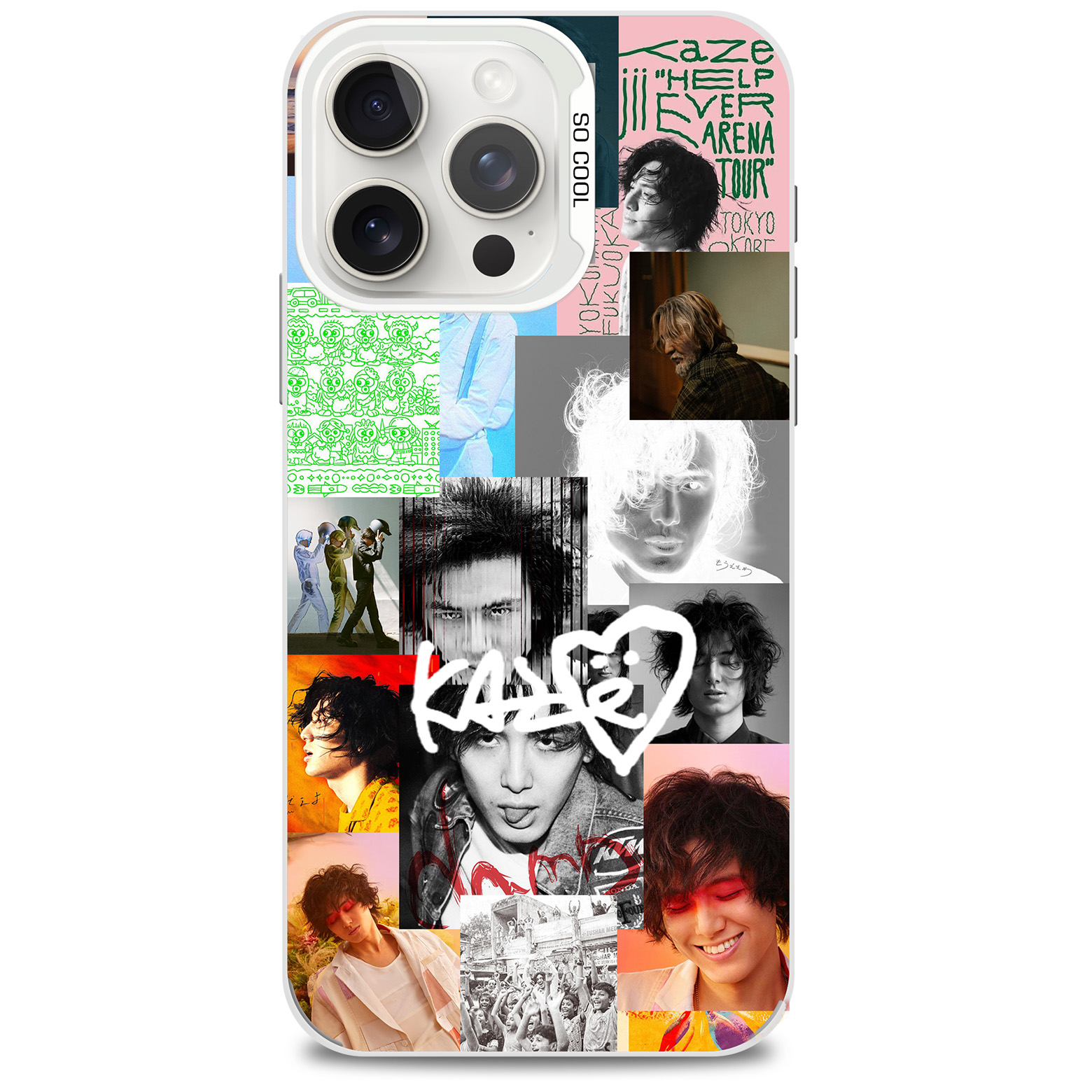 レーザーグラデーションスマートフォンケース-銀【藤井風/Fujii Kaze】-YITOTO™推し活がもっと楽しくなる