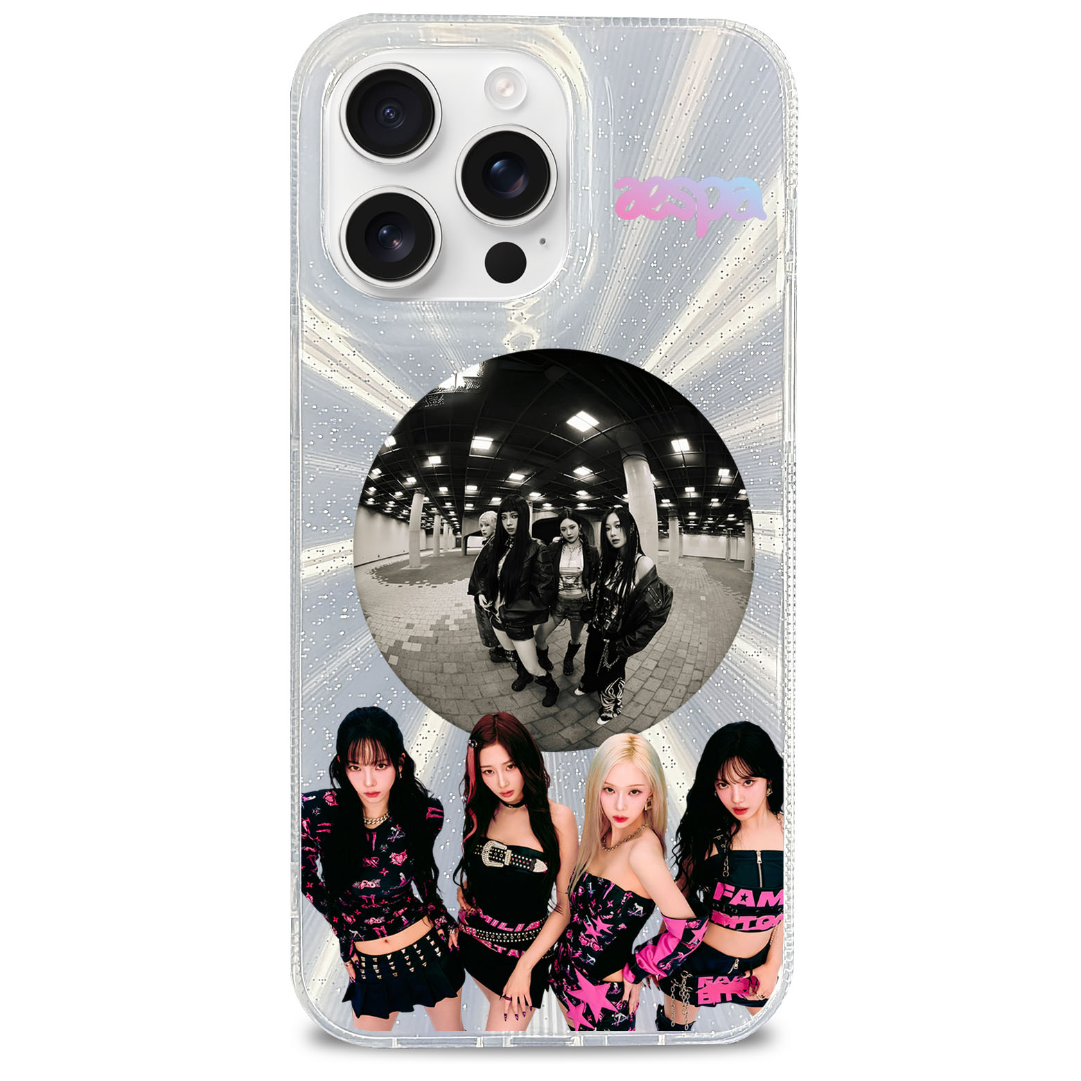 オーロラレーザーグラデーションスマートフォンケース【AESPA】-YITOTO™推し活がもっと楽しくなる